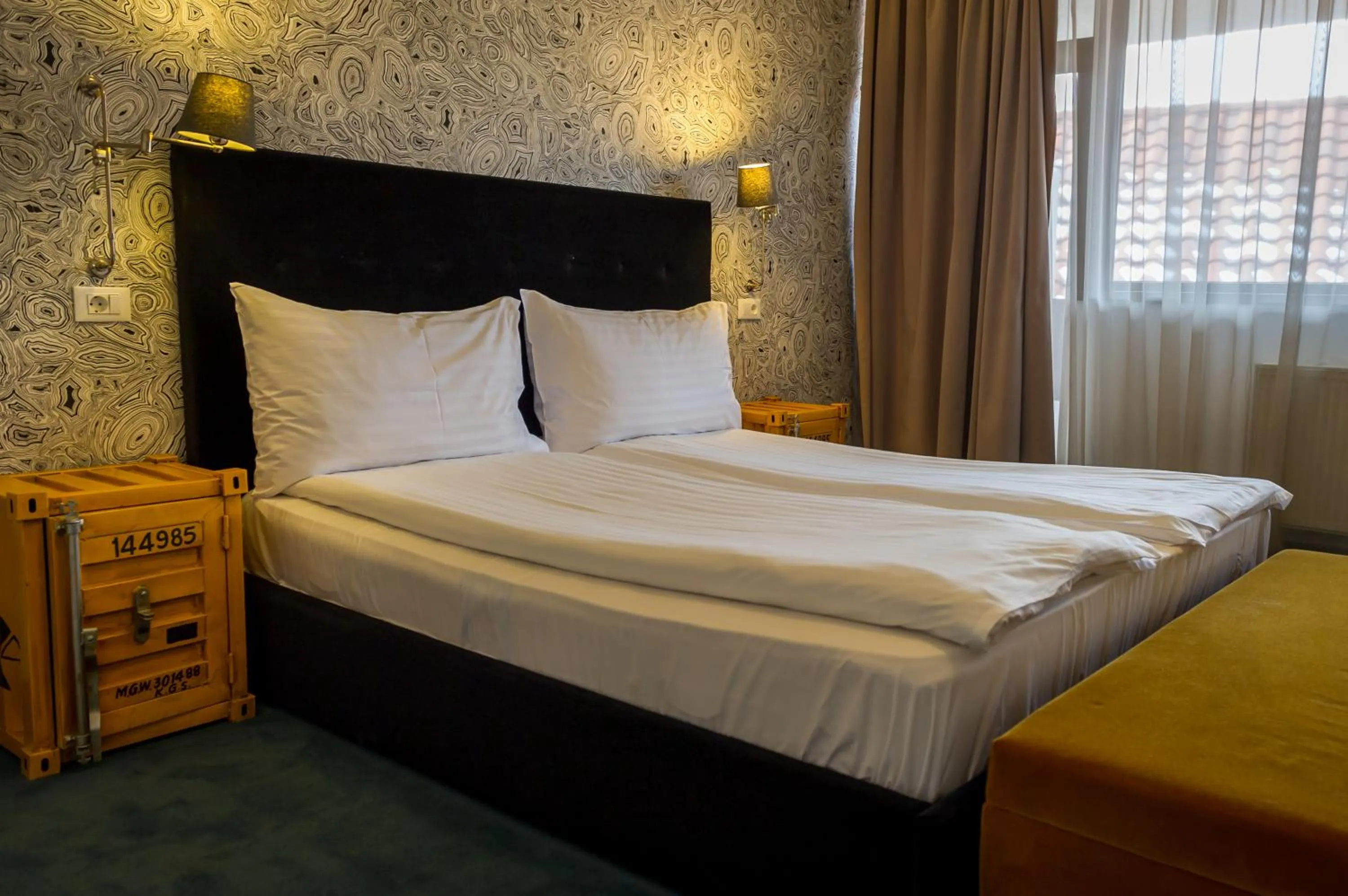 Bed in Apart Hotel Vlad Tepes