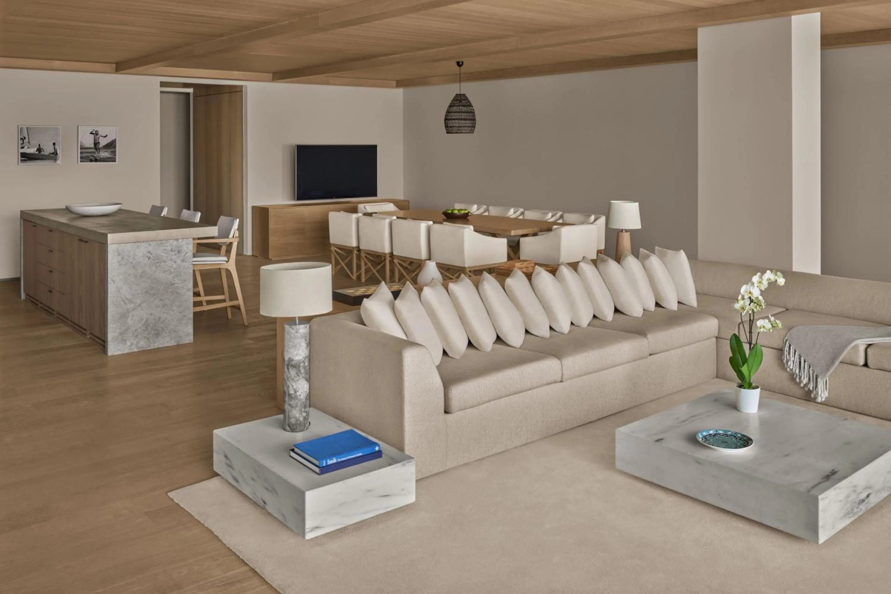 Living room in The Bodrum EDITION