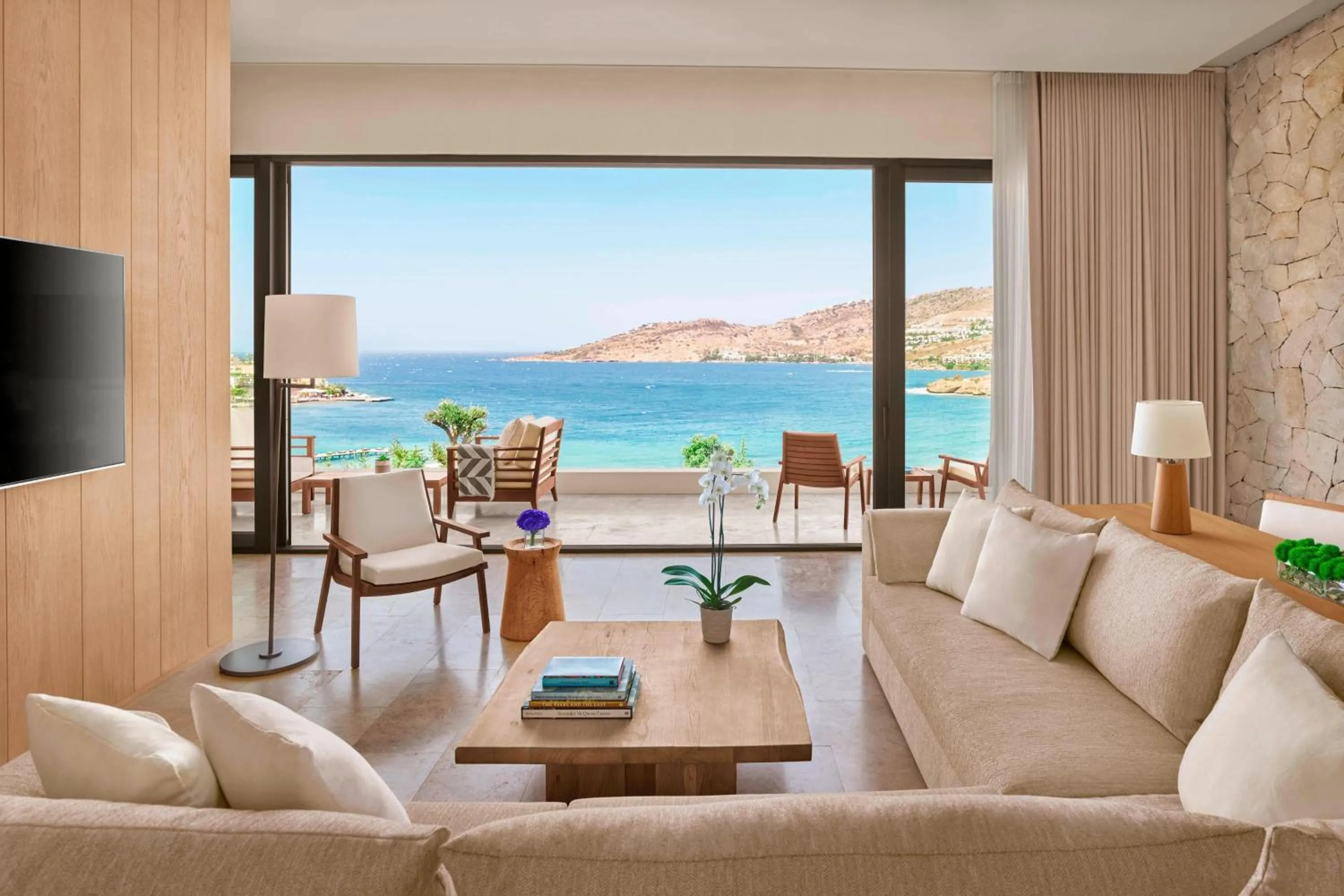 Living room in The Bodrum EDITION