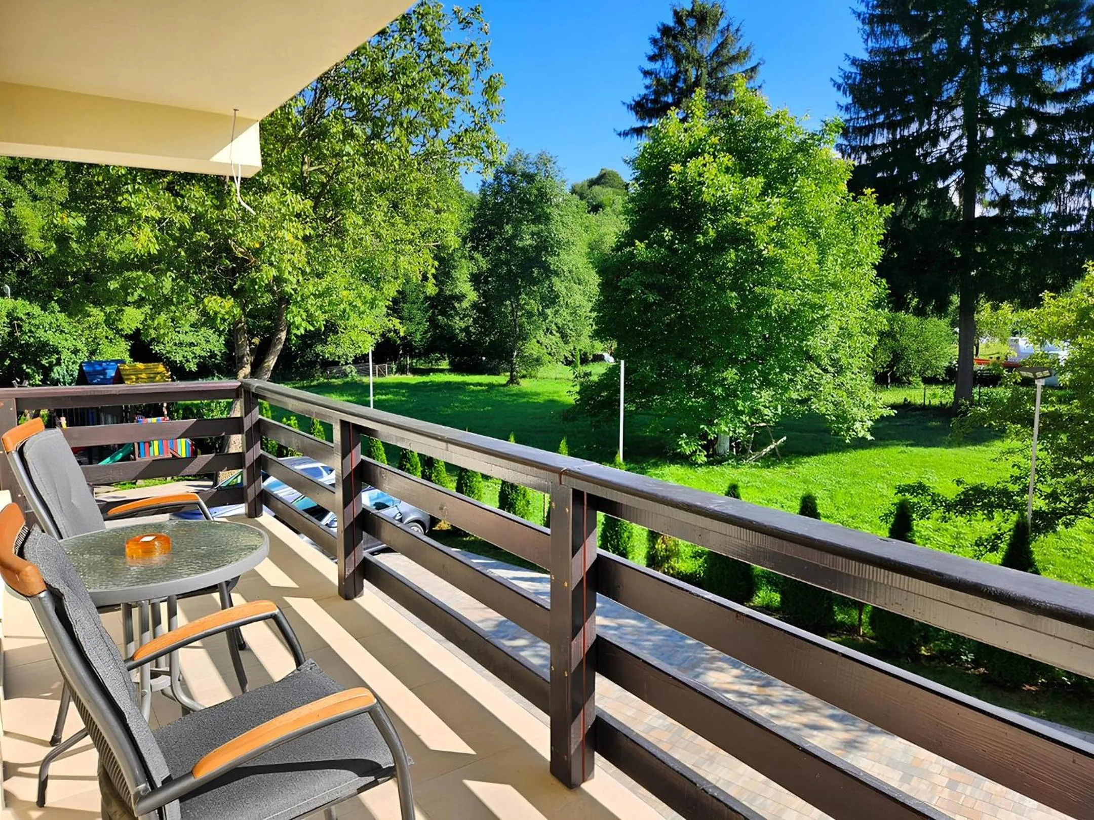 Patio in Pensiunea Andrei Moieciu
