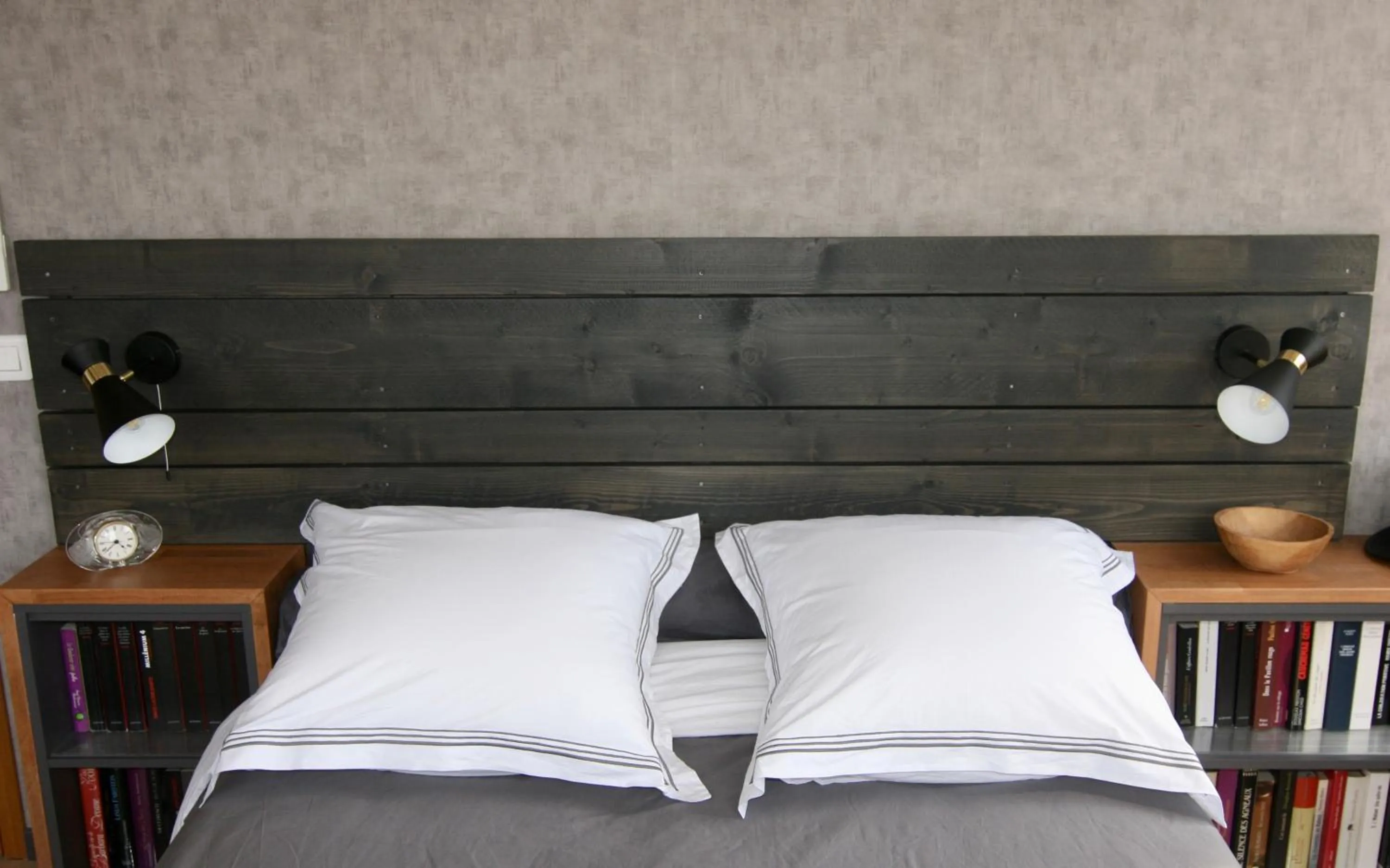 Decorative detail, Bed in bibou's room Paris