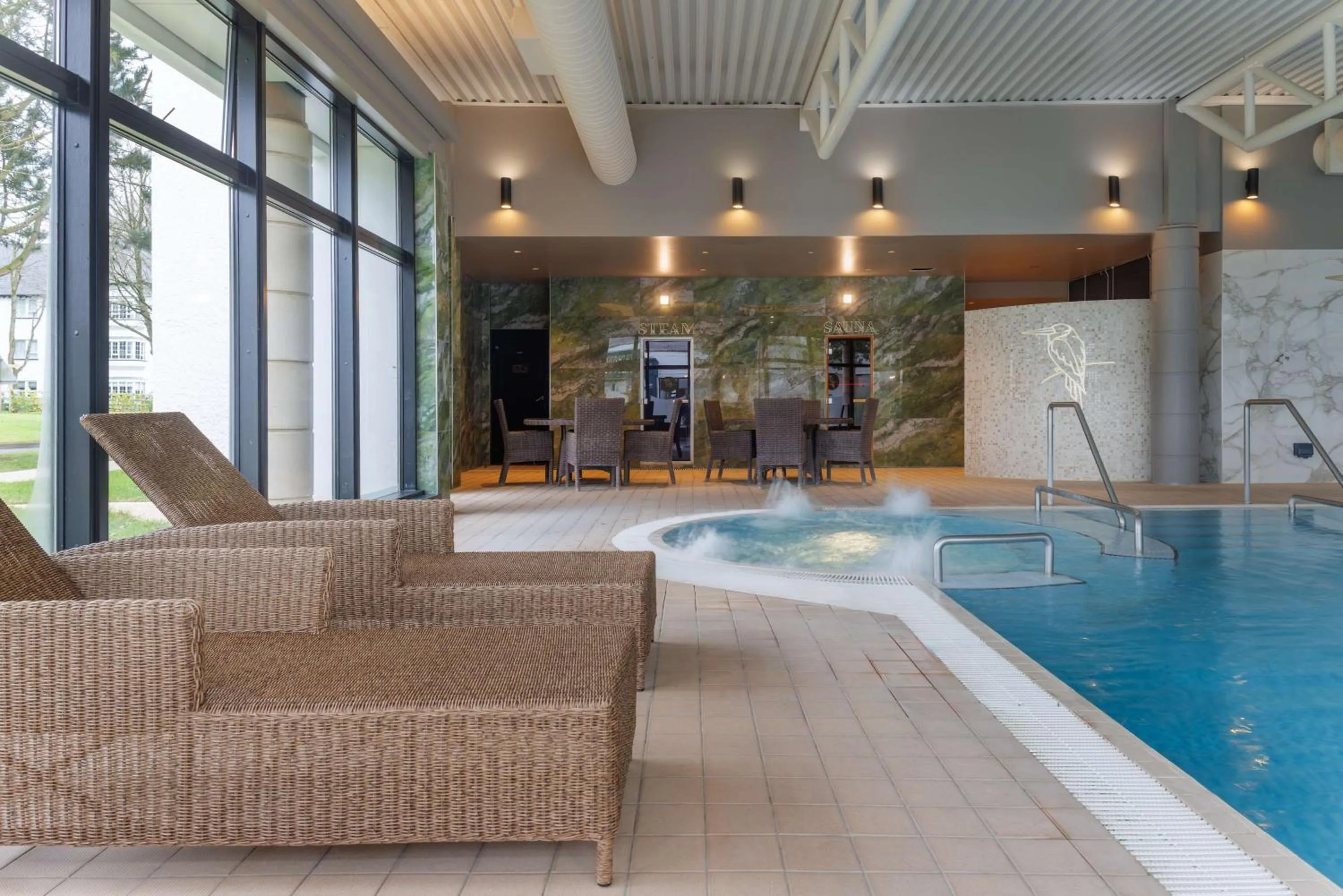 Pool view in Doubletree by Hilton Belfast Templepatrick