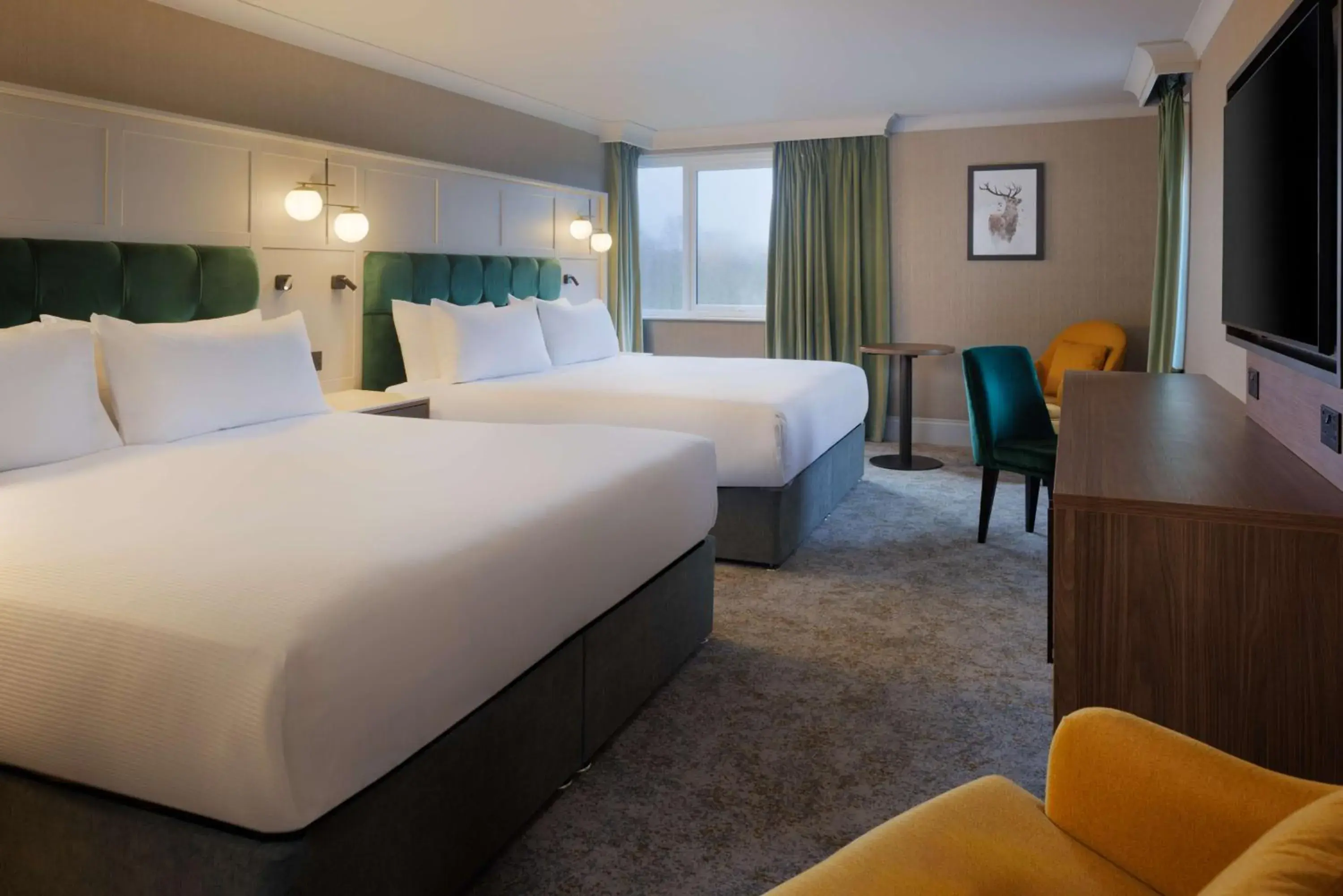 King Room with Two King Beds in Doubletree by Hilton Belfast Templepatrick King Room with Two King Beds in Doubletree by Hilton Belfast Templepatrick