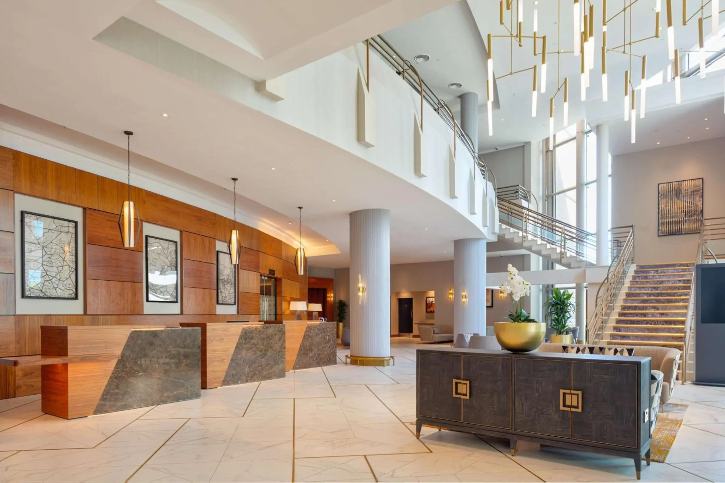 Lobby or reception in Hilton Belfast Lobby or reception in Hilton Belfast