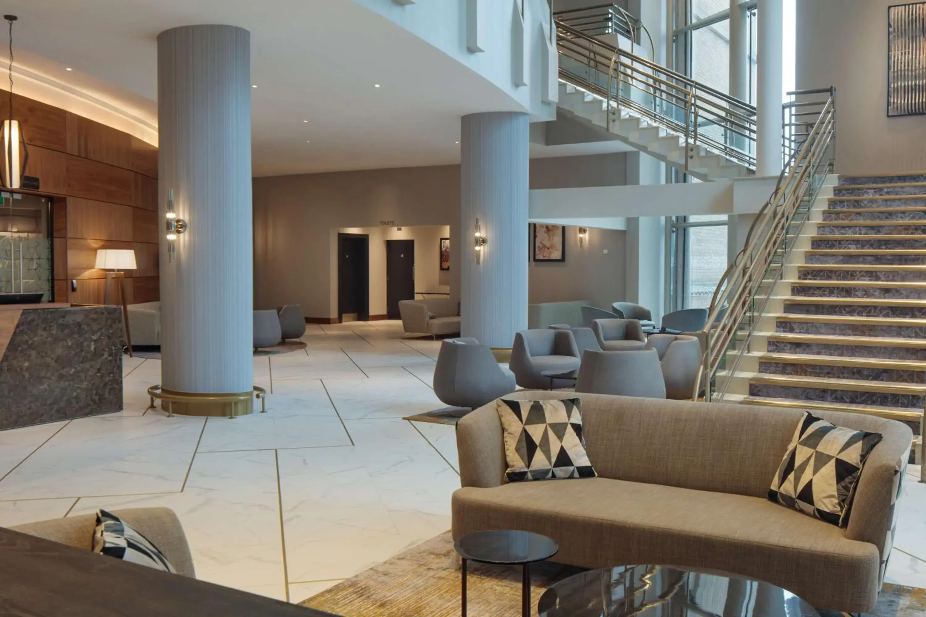 Lobby or reception in Hilton Belfast Lobby or reception in Hilton Belfast