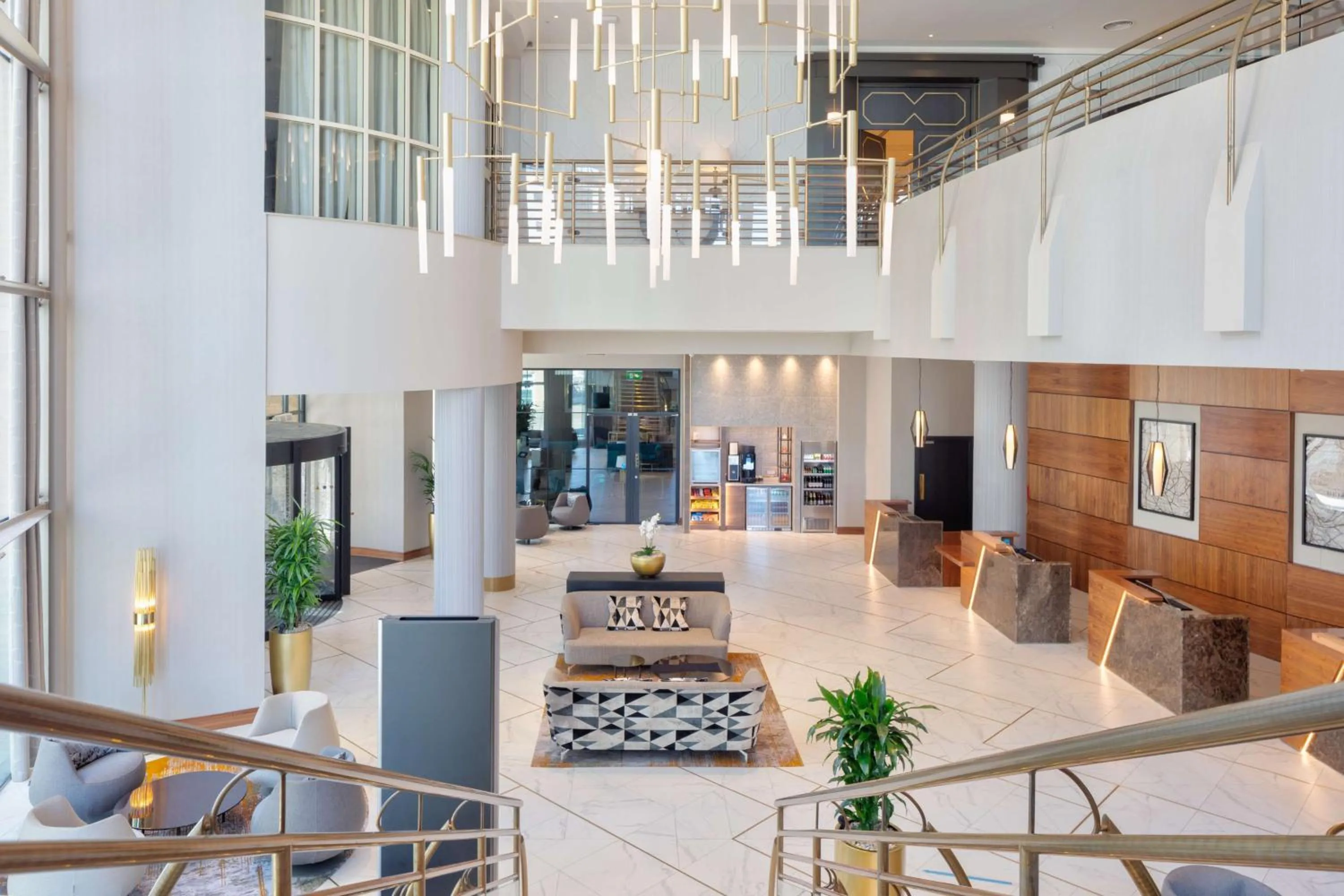Lobby or reception in Hilton Belfast