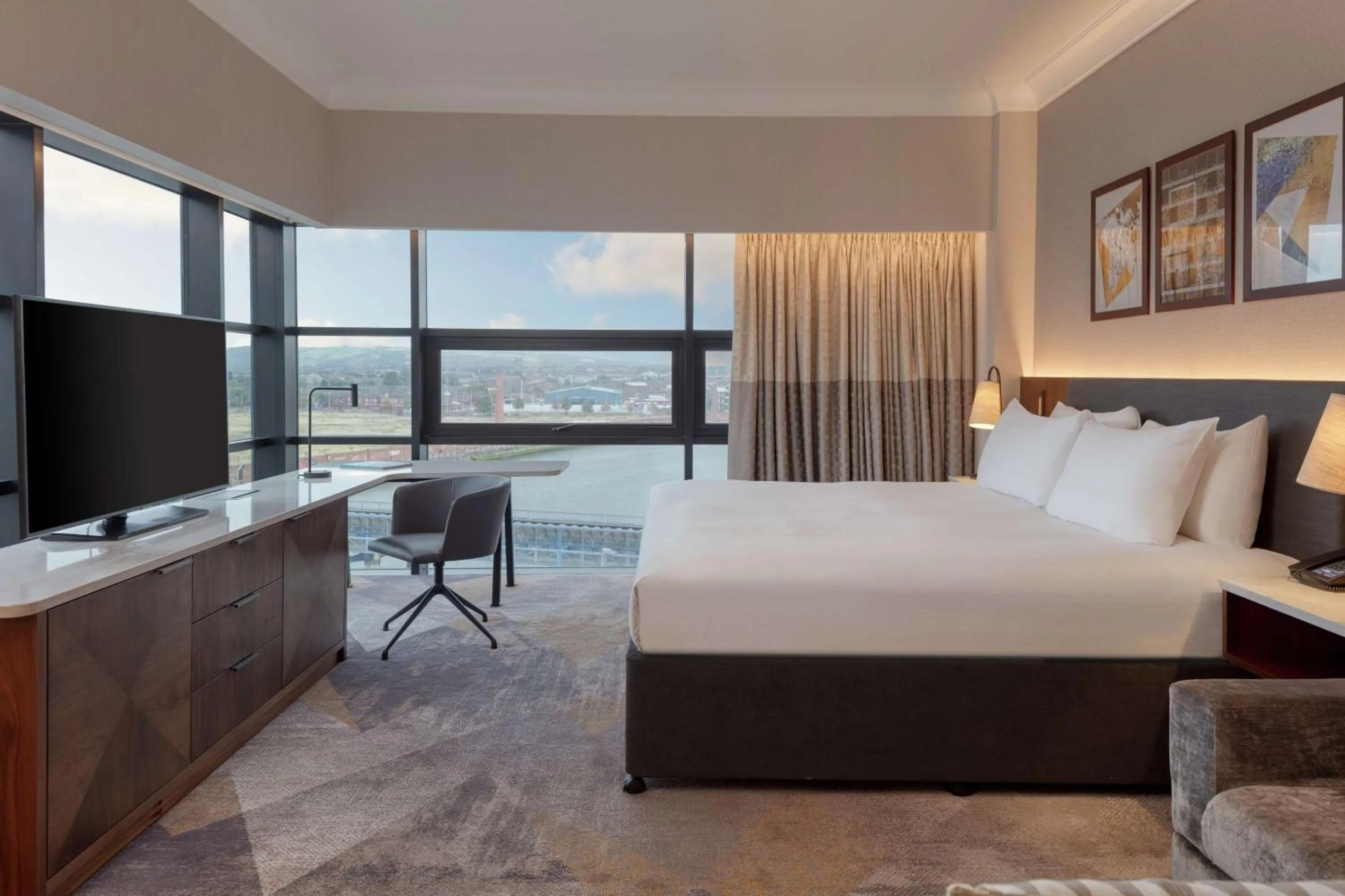 Bed in Hilton Belfast