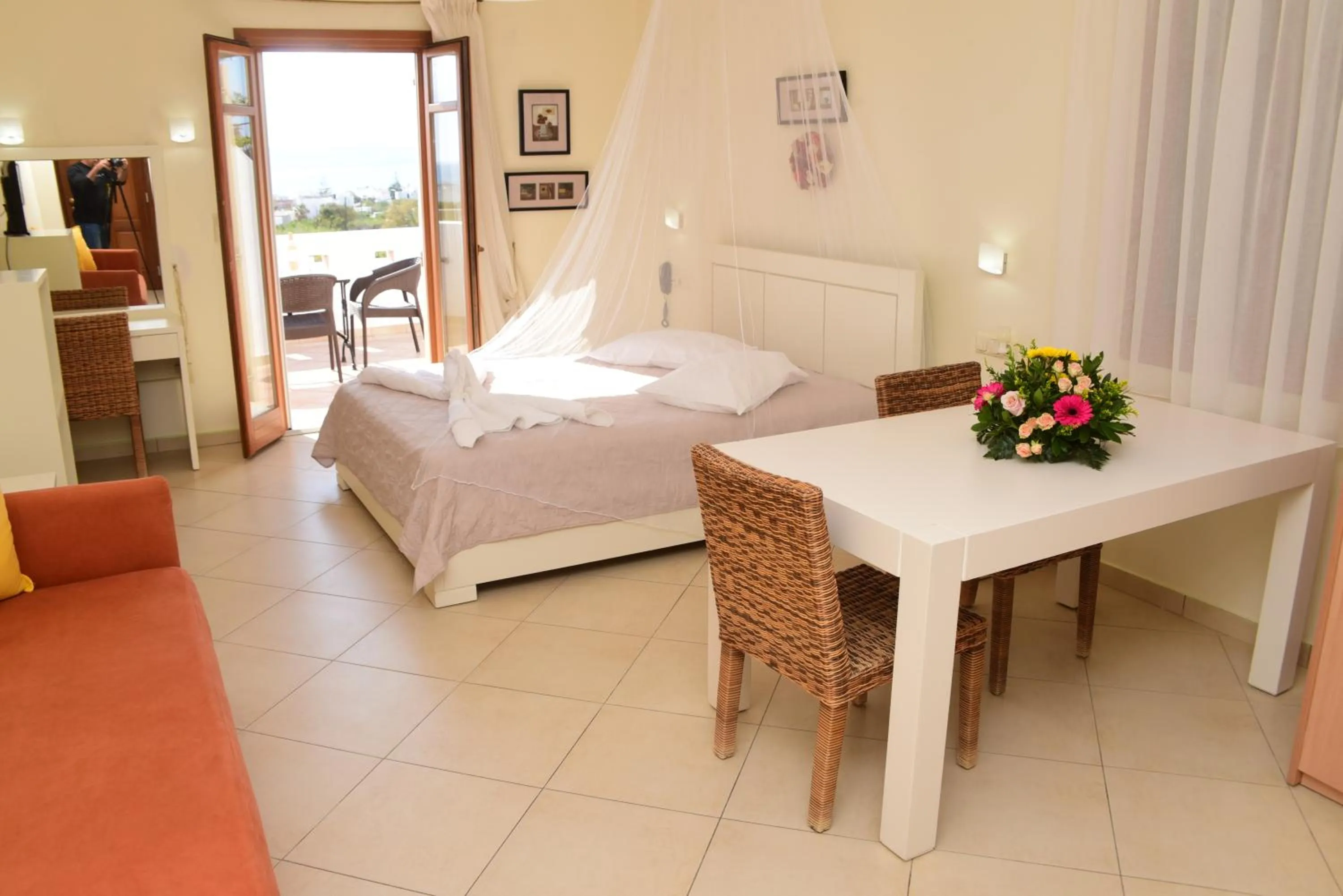 Bed in Margaritari Hotel