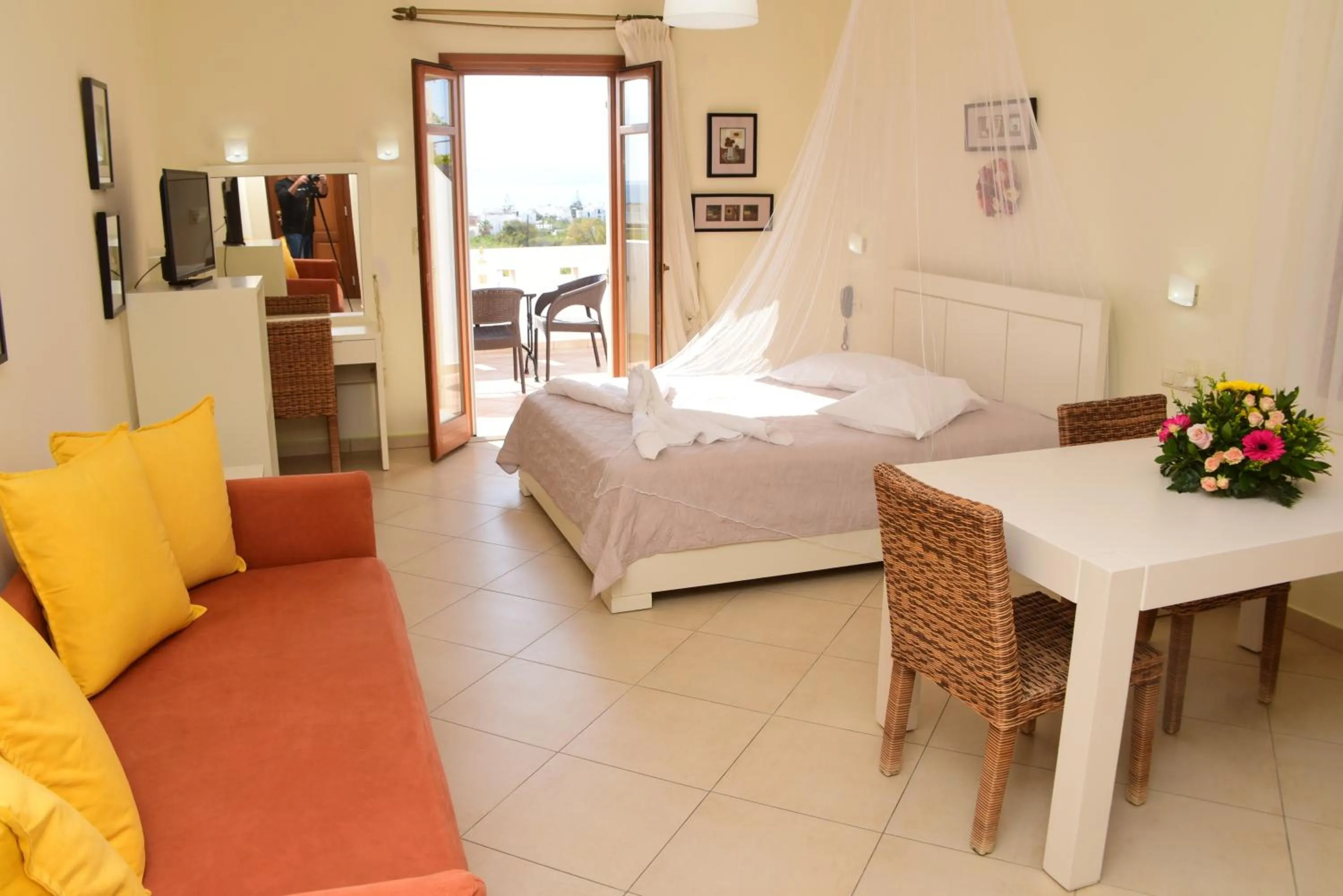 Bed in Margaritari Hotel