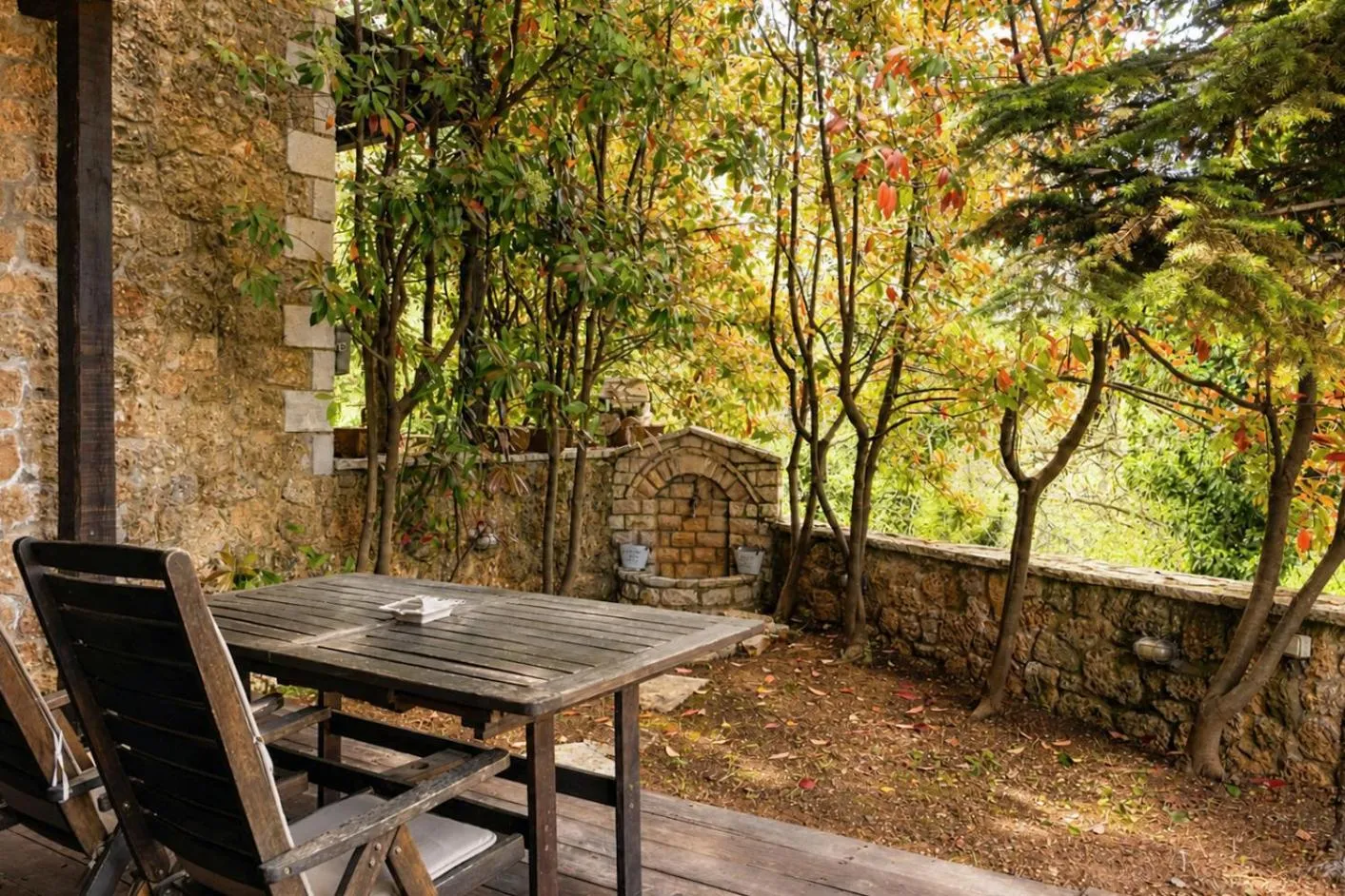 Patio in Vathyskia Guesthouse