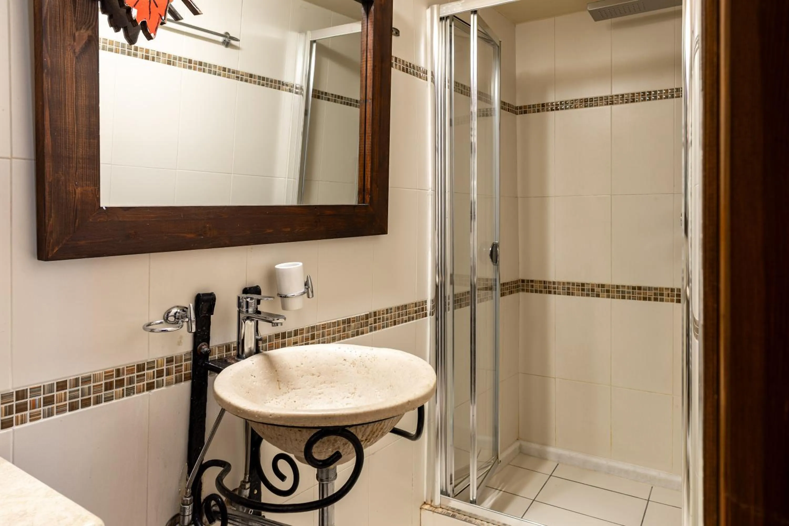 Shower in Vathyskia Guesthouse