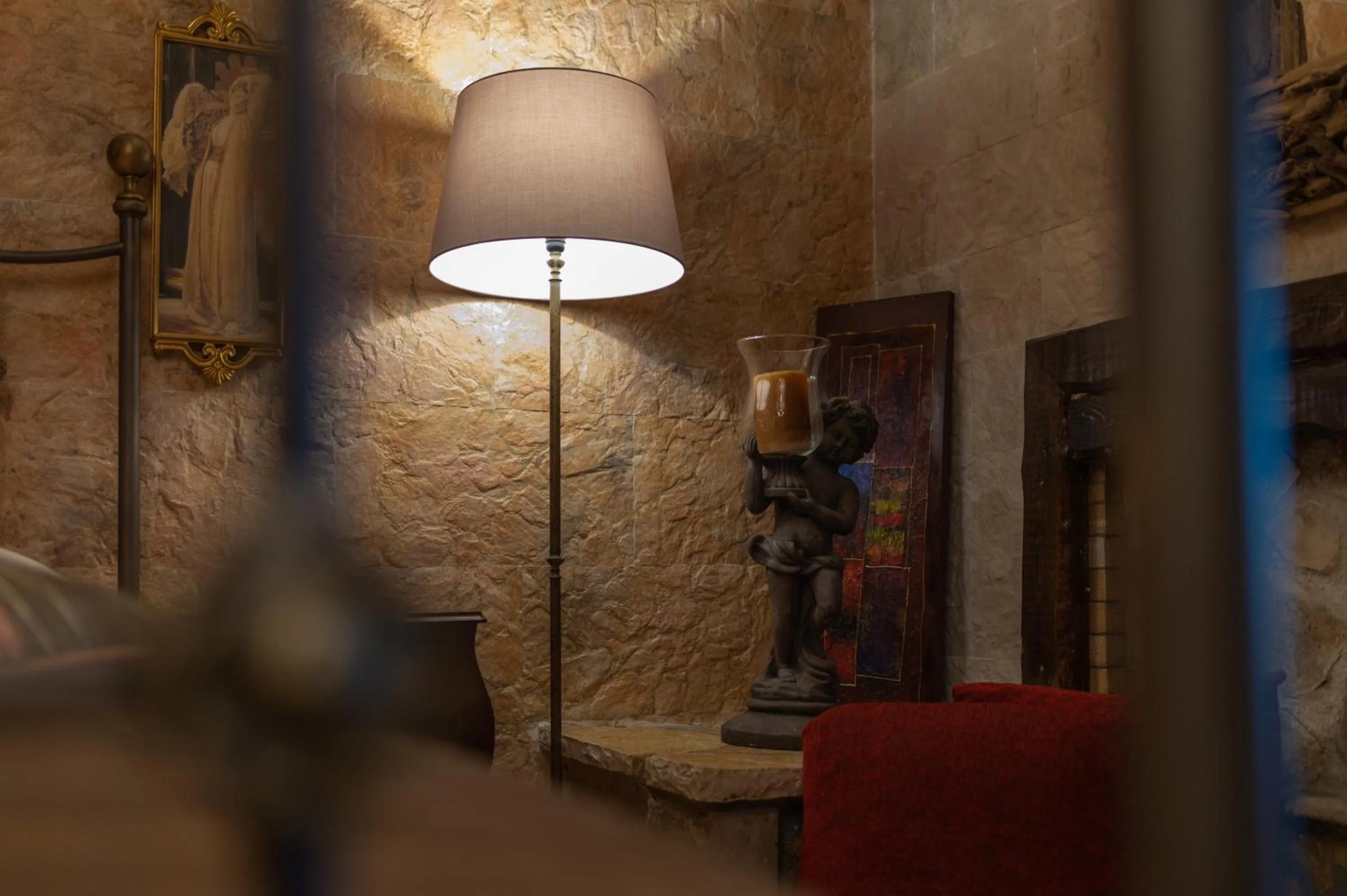 Decorative detail, Bed in Vathyskia Guesthouse