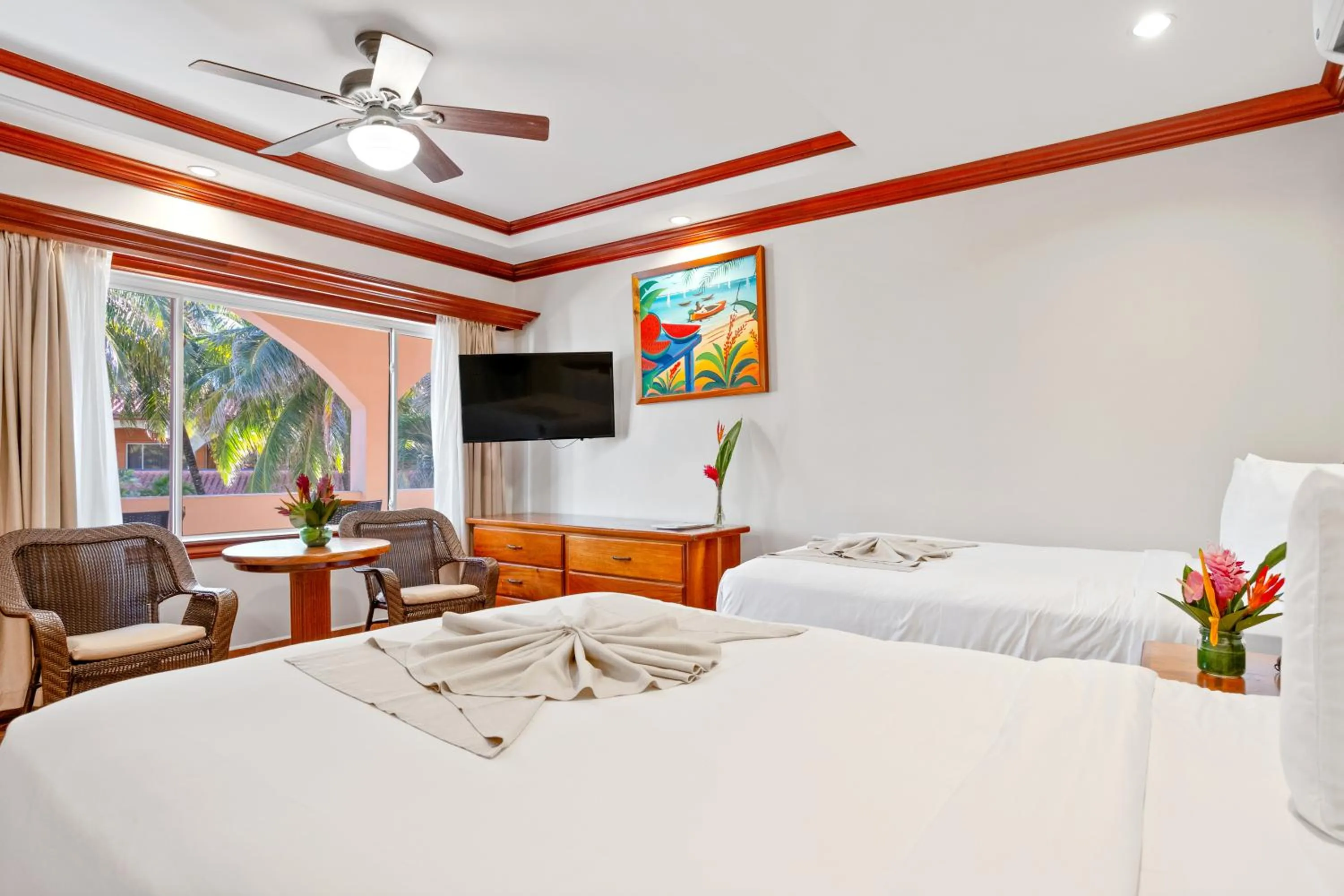 Bed in SunBreeze Hotel