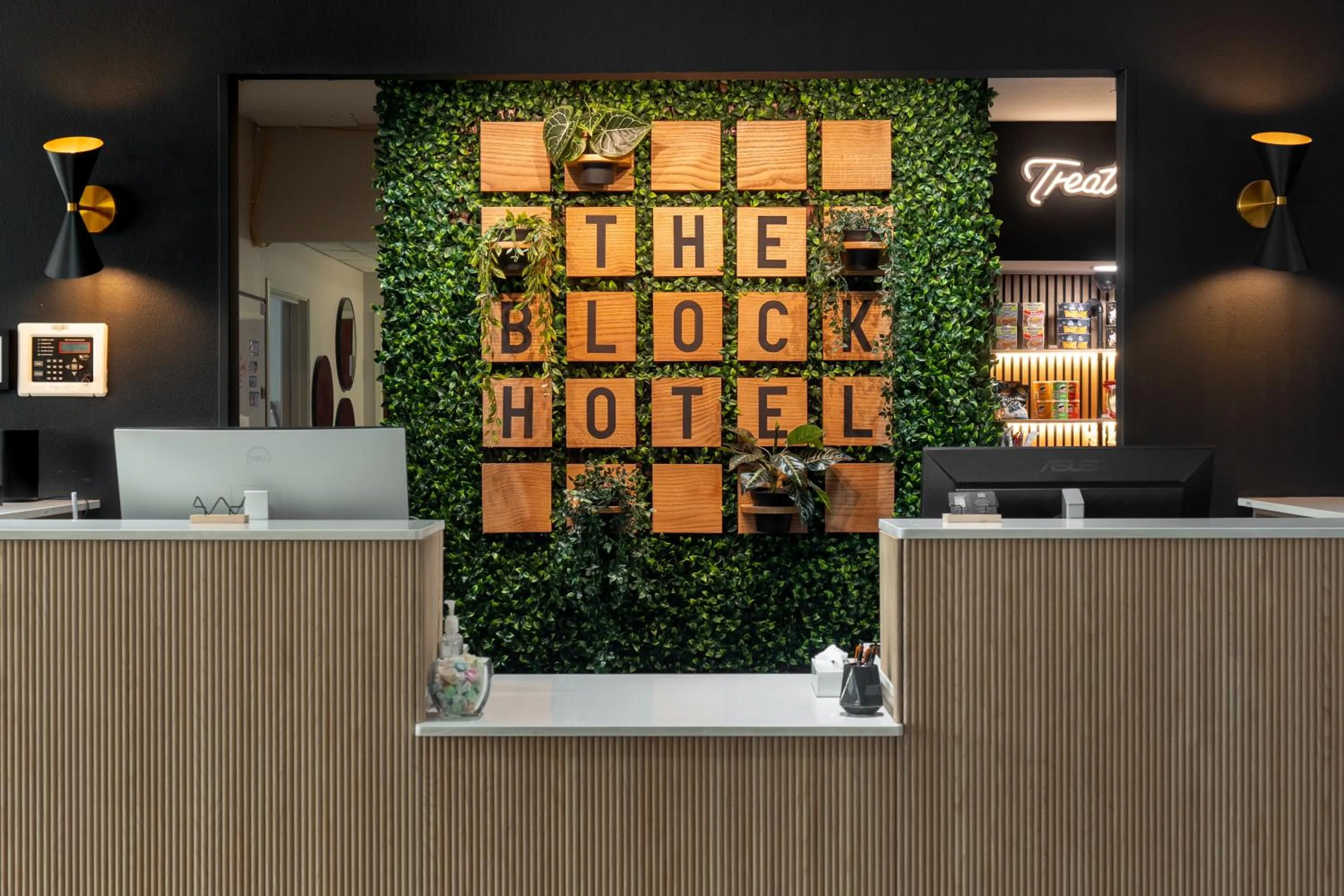 Property logo or sign in The Block Hotel