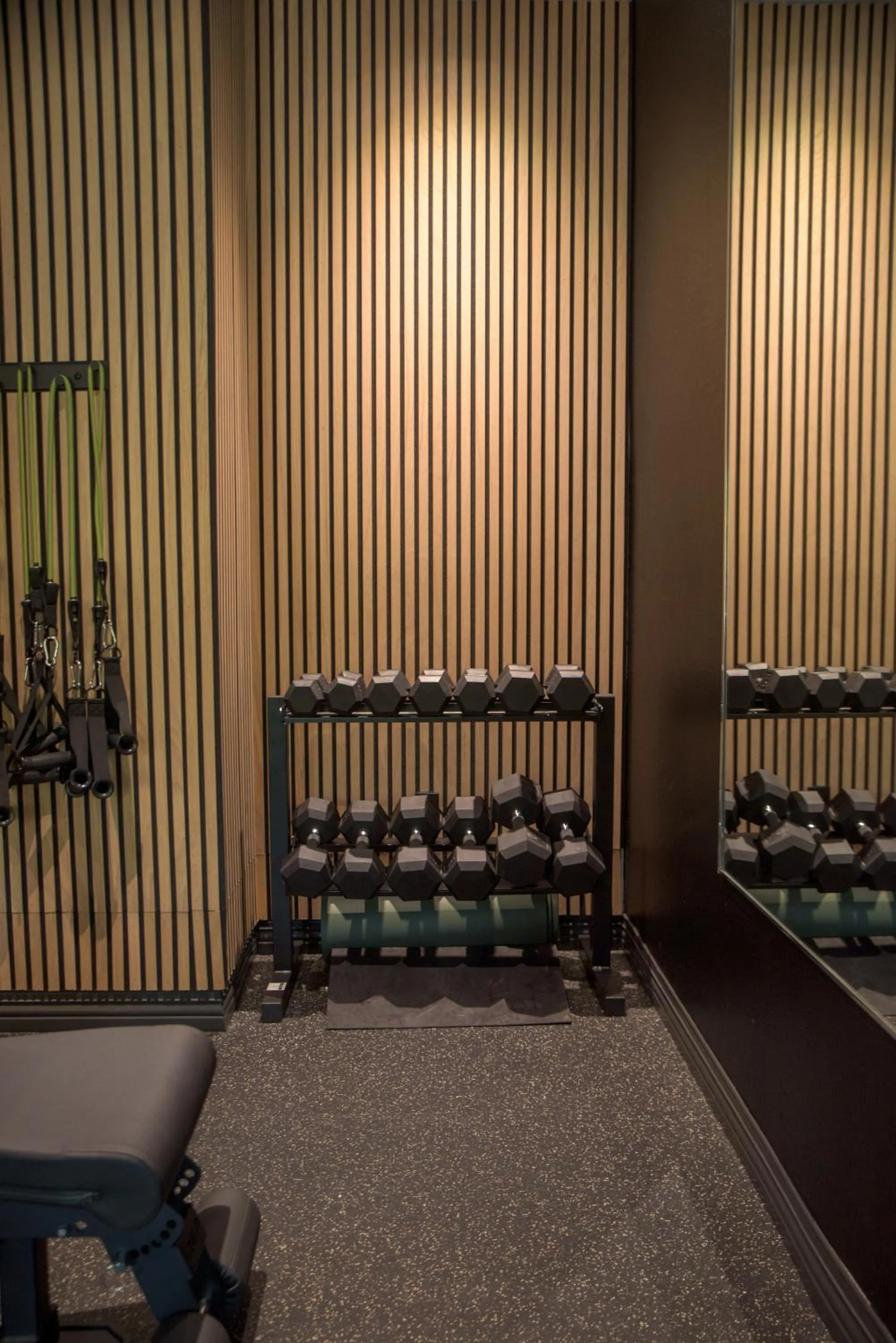 Fitness centre/facilities in The Block Hotel