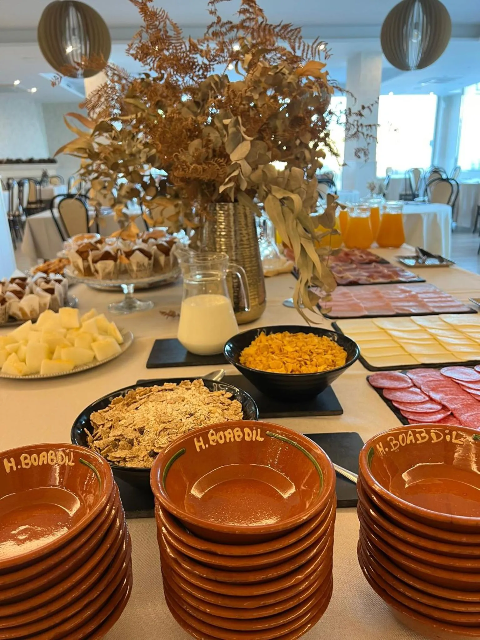 Buffet breakfast in Hotel Restaurante Boabdil