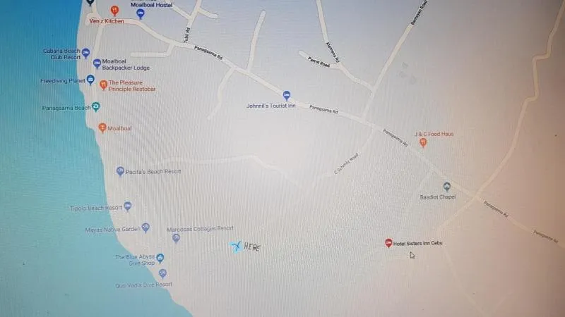 Location in Divers Lodge Moalboal
