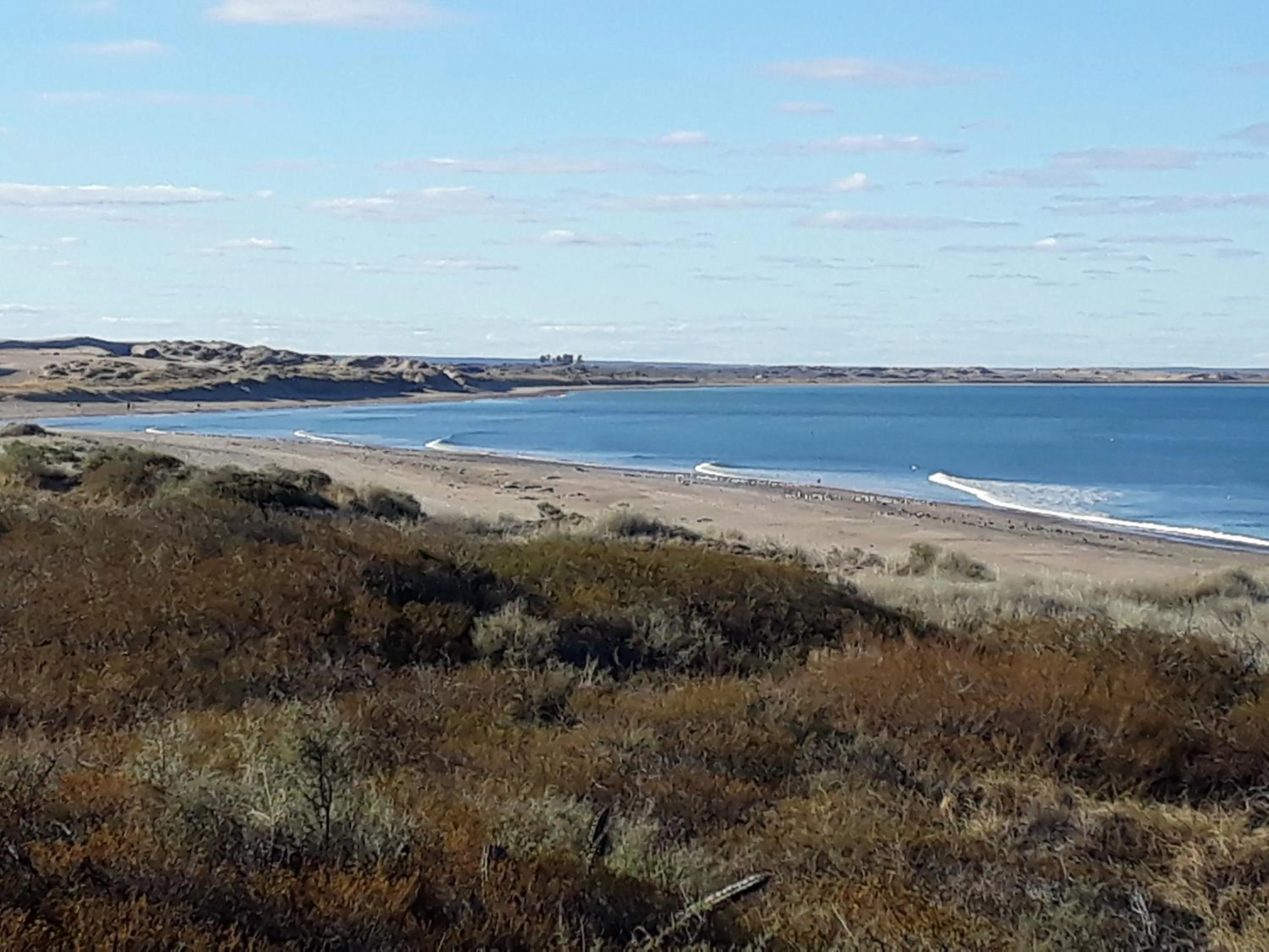 Natural landscape in Médanos Patagonia