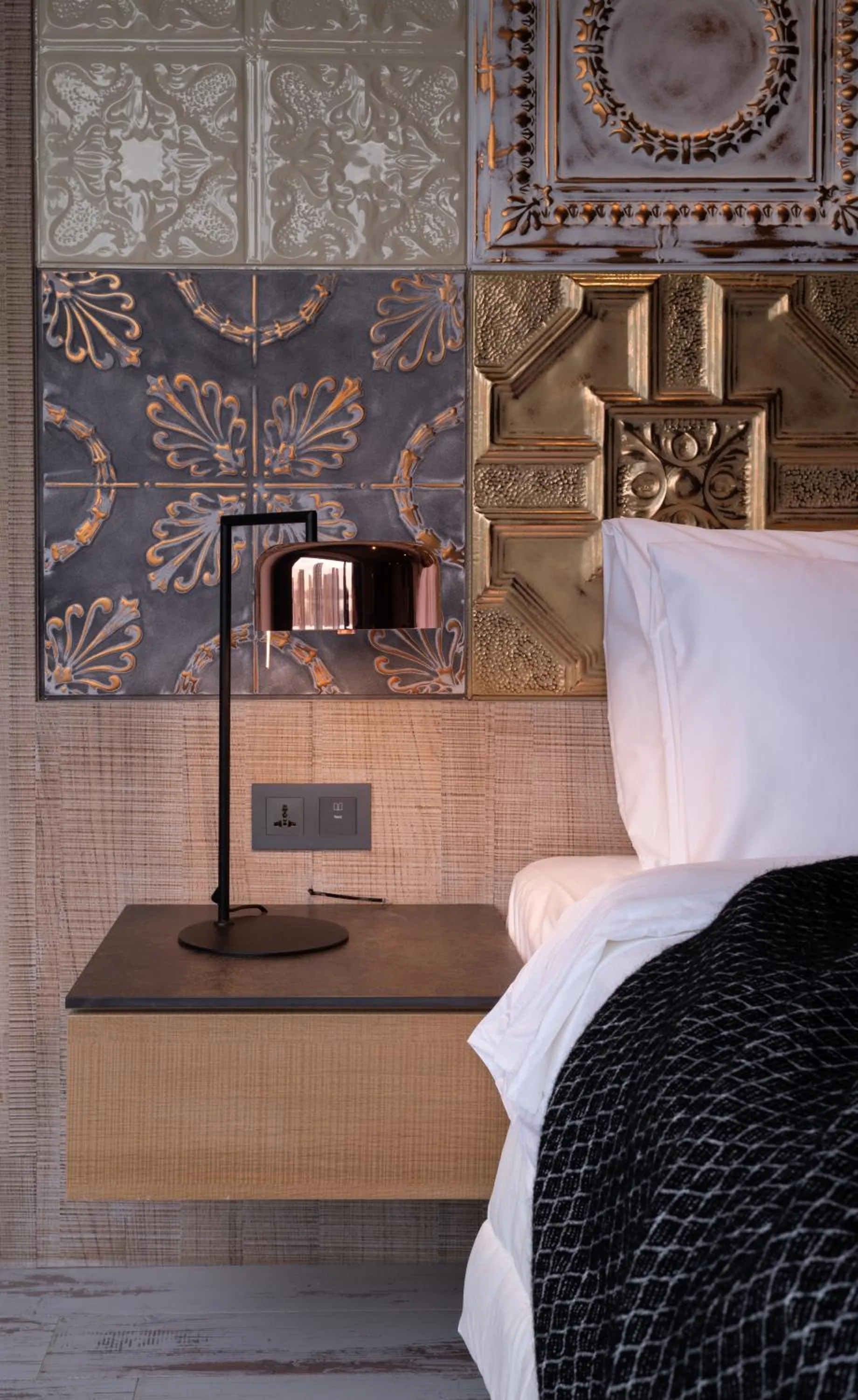 Decorative detail, Bed in Brio Hotel