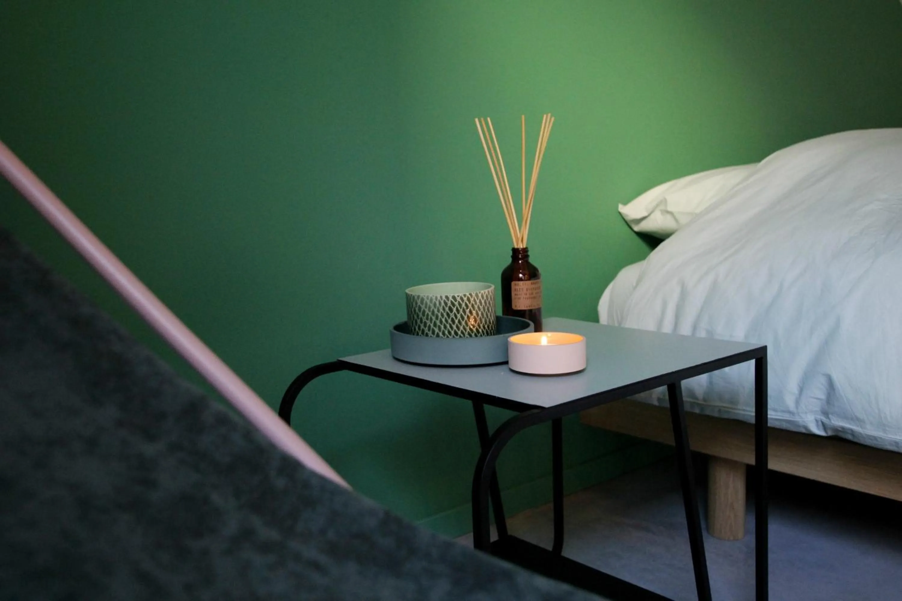 Decorative detail, Bed in Boutique B&B Graaf