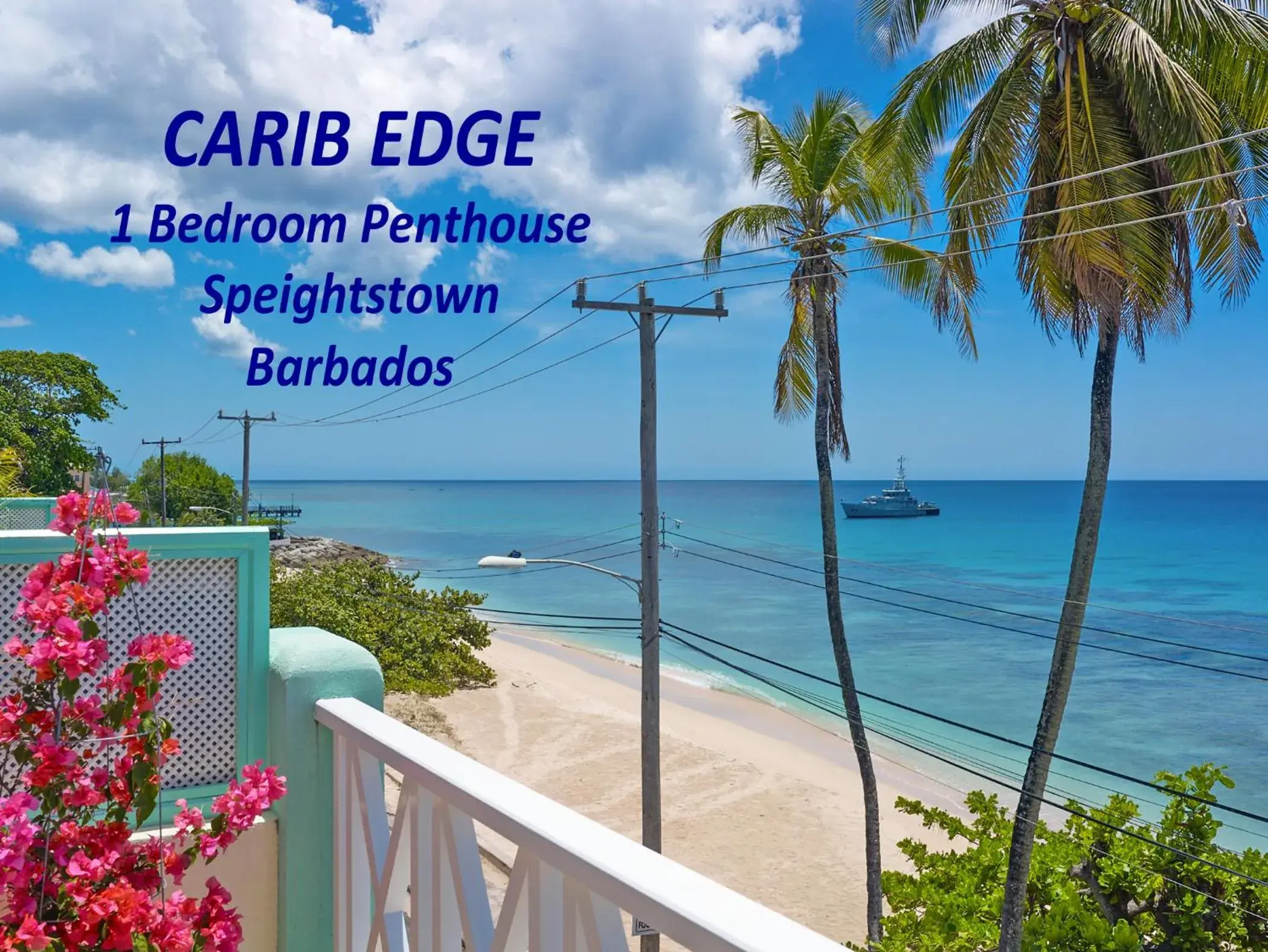 Carib Edge AC beach penthouse, near amenities Carib Edge AC beach penthouse, near amenities