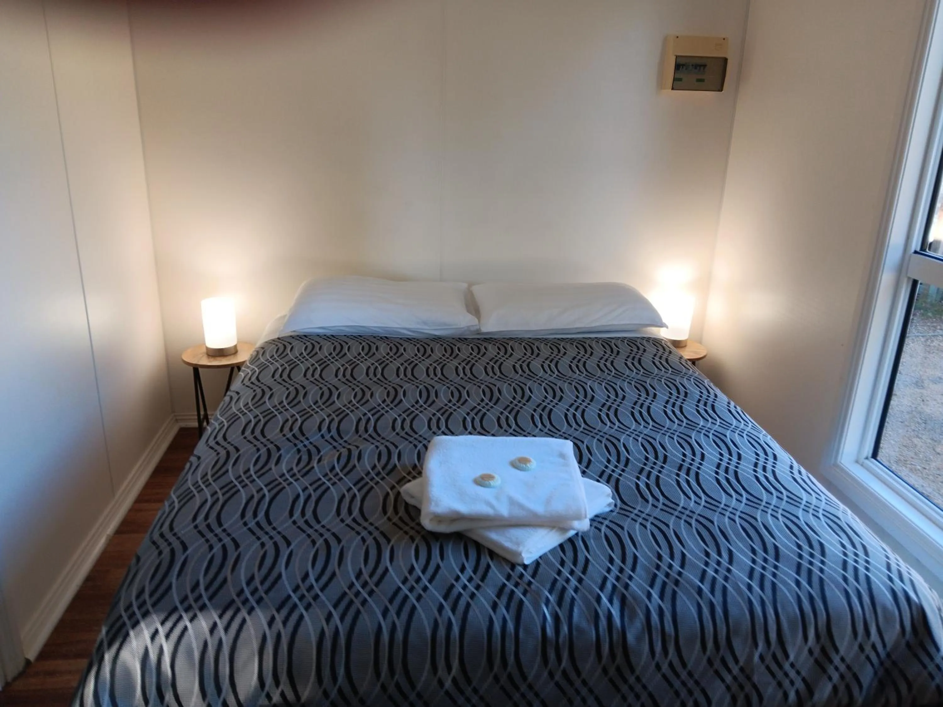 Bed in Mallacoota's Shady Gully Caravan Park