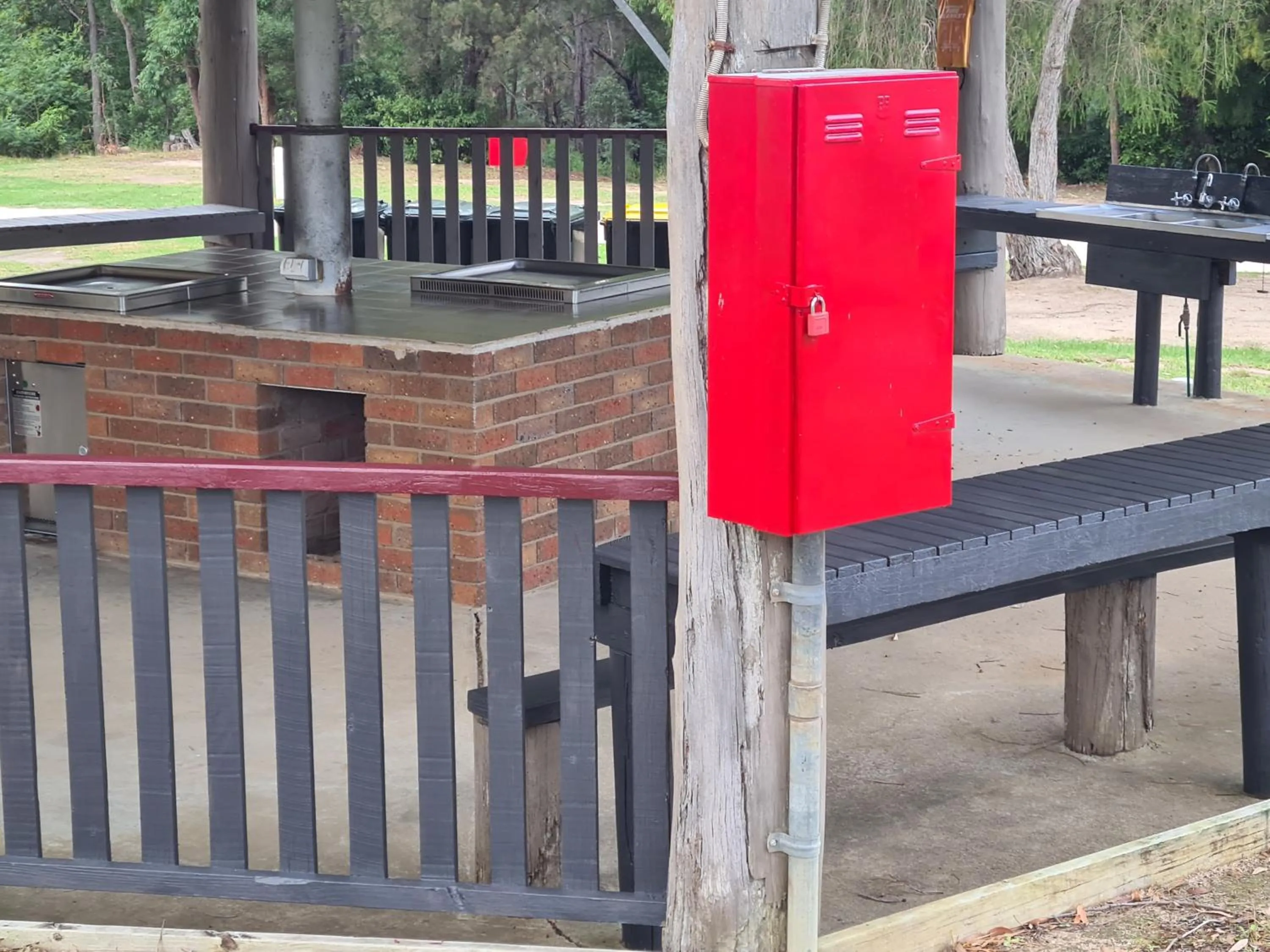 BBQ facilities in Mallacoota's Shady Gully Caravan Park