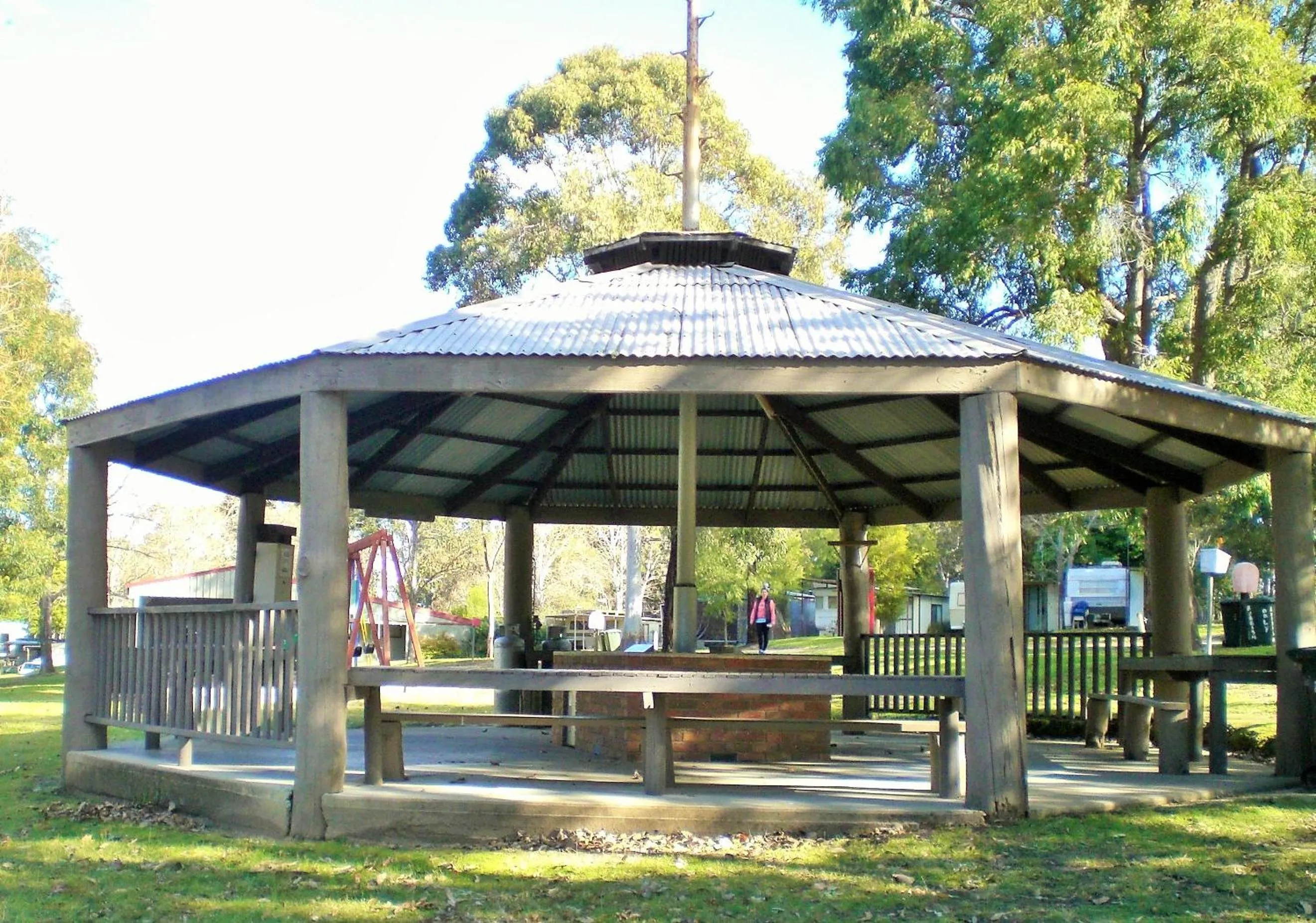 Patio in Mallacoota's Shady Gully Caravan Park