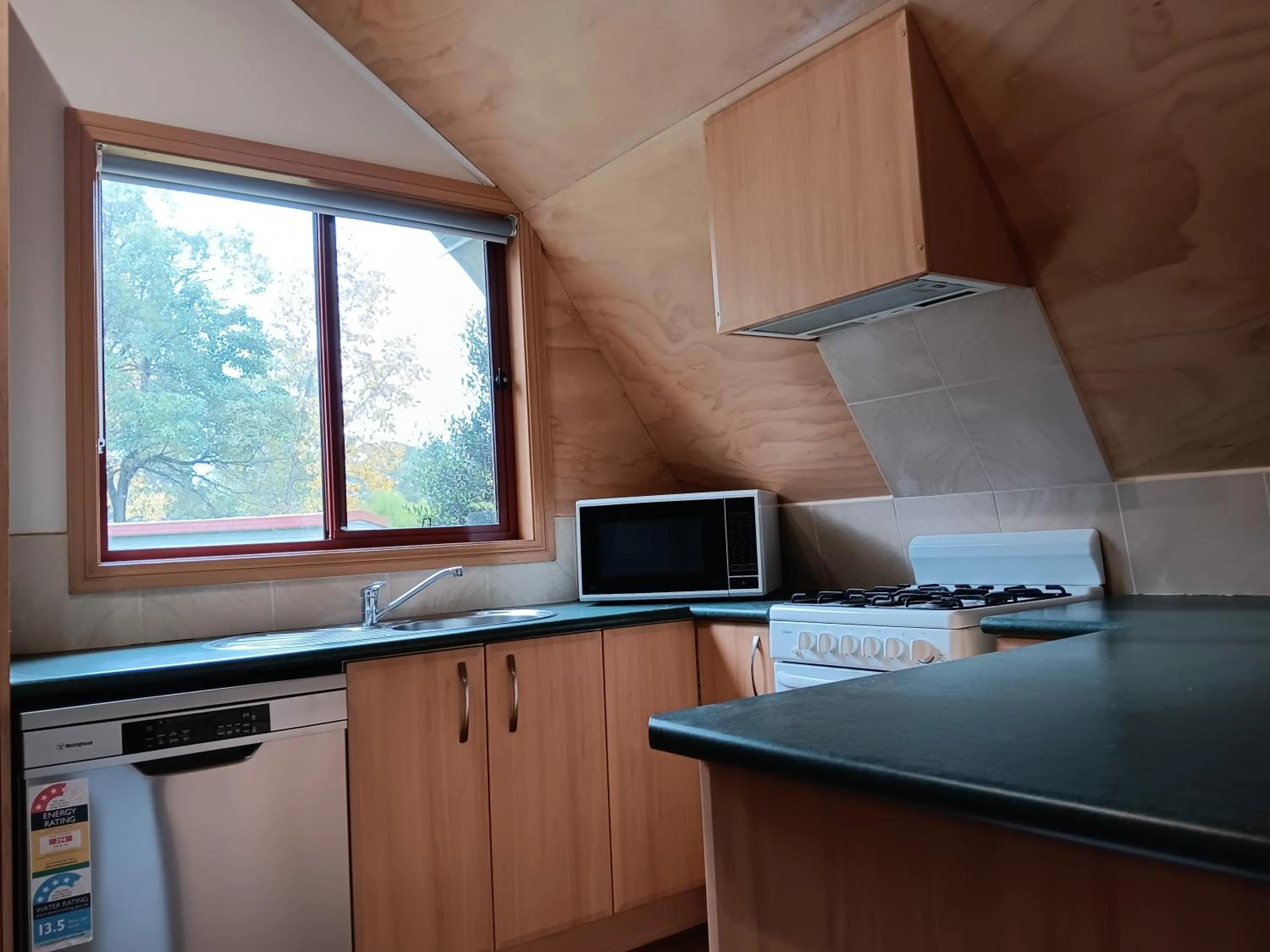 Kitchen or kitchenette in Mallacoota's Shady Gully Caravan Park