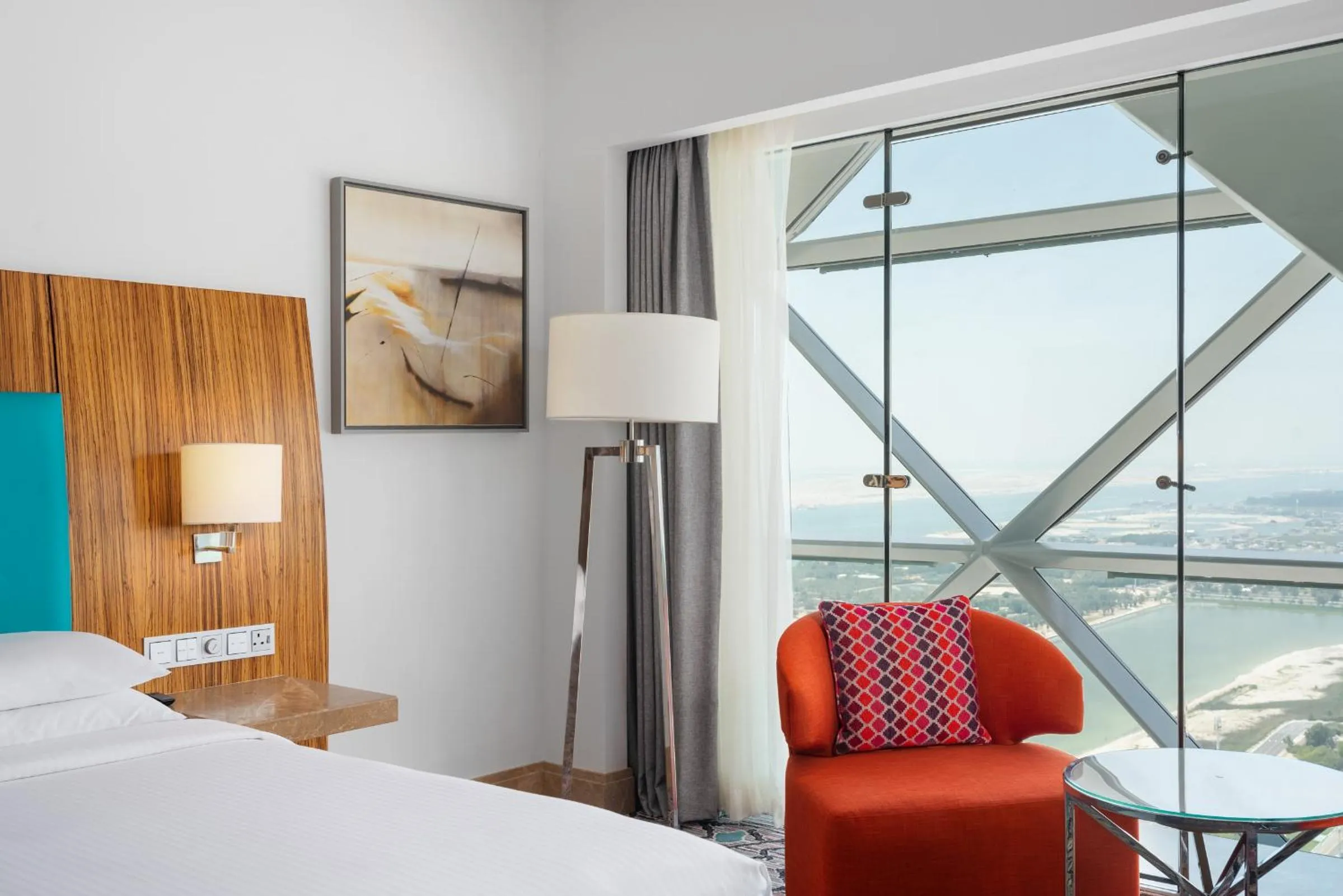 Bedroom, Bed in Andaz Capital Gate Abu Dhabi, By Hyatt