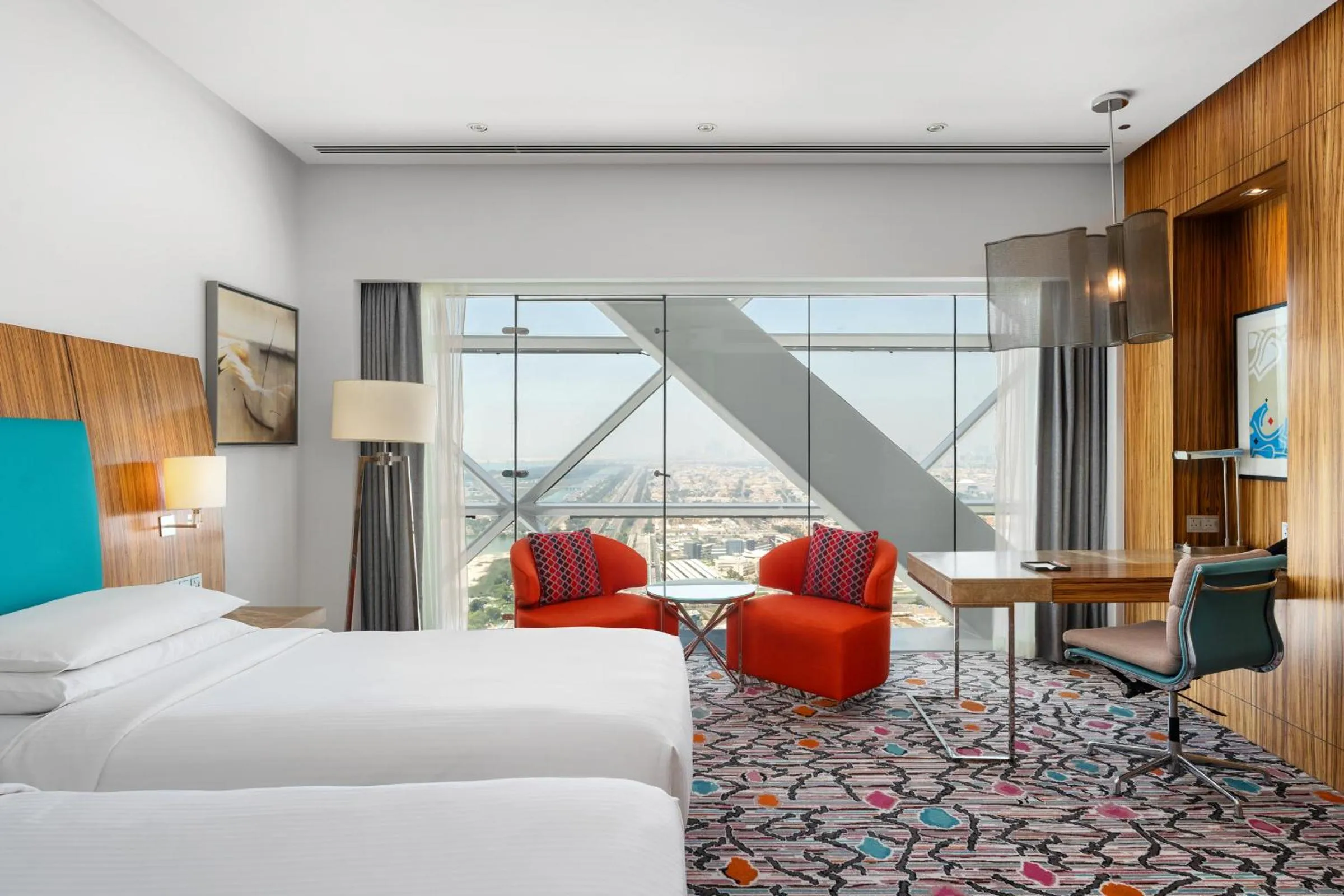 Bedroom, Bed in Andaz Capital Gate Abu Dhabi, By Hyatt