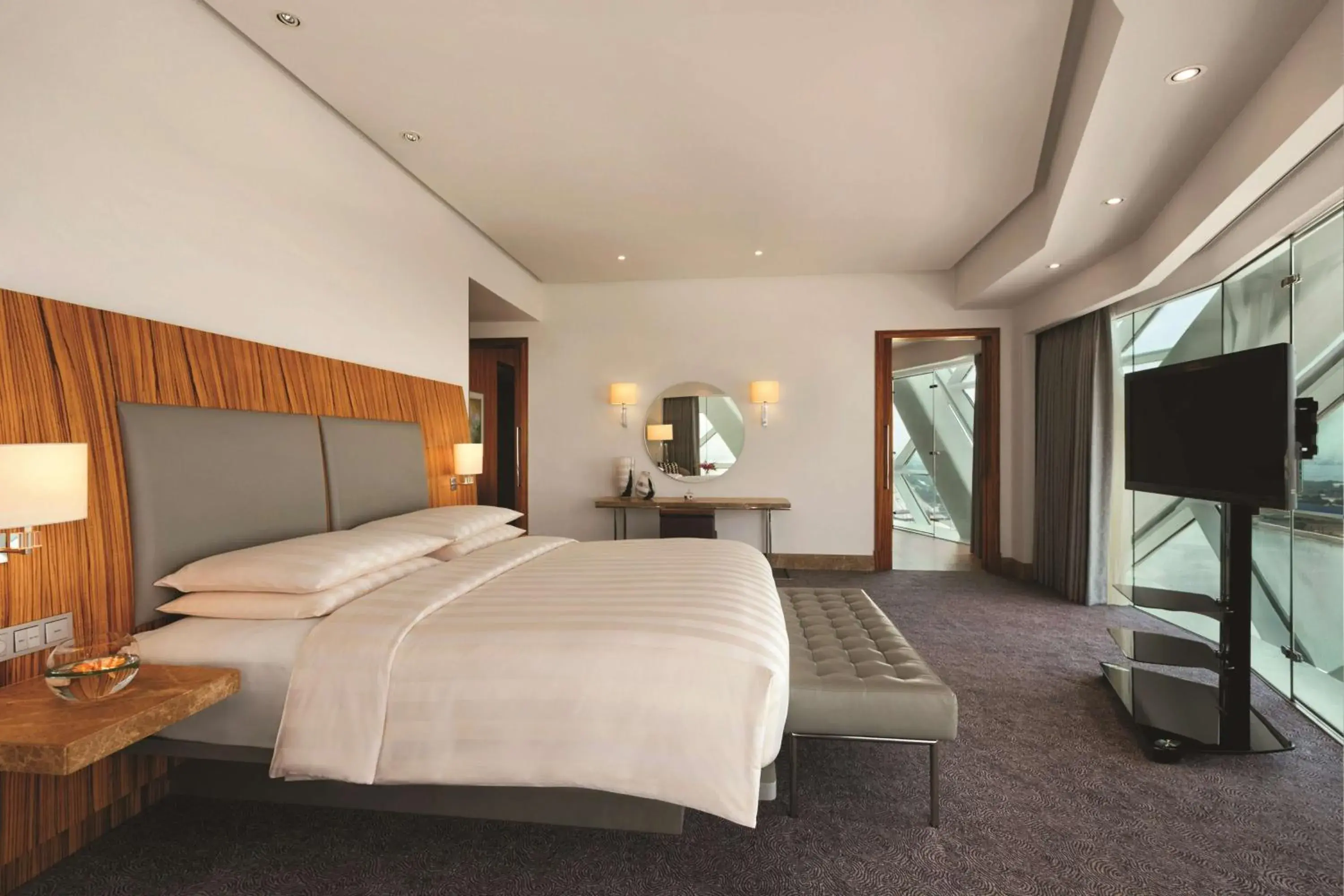 Photo of the whole room, Bed in Andaz Capital Gate Abu Dhabi, By Hyatt Photo of the whole room, Bed in Andaz Capital Gate Abu Dhabi, By Hyatt