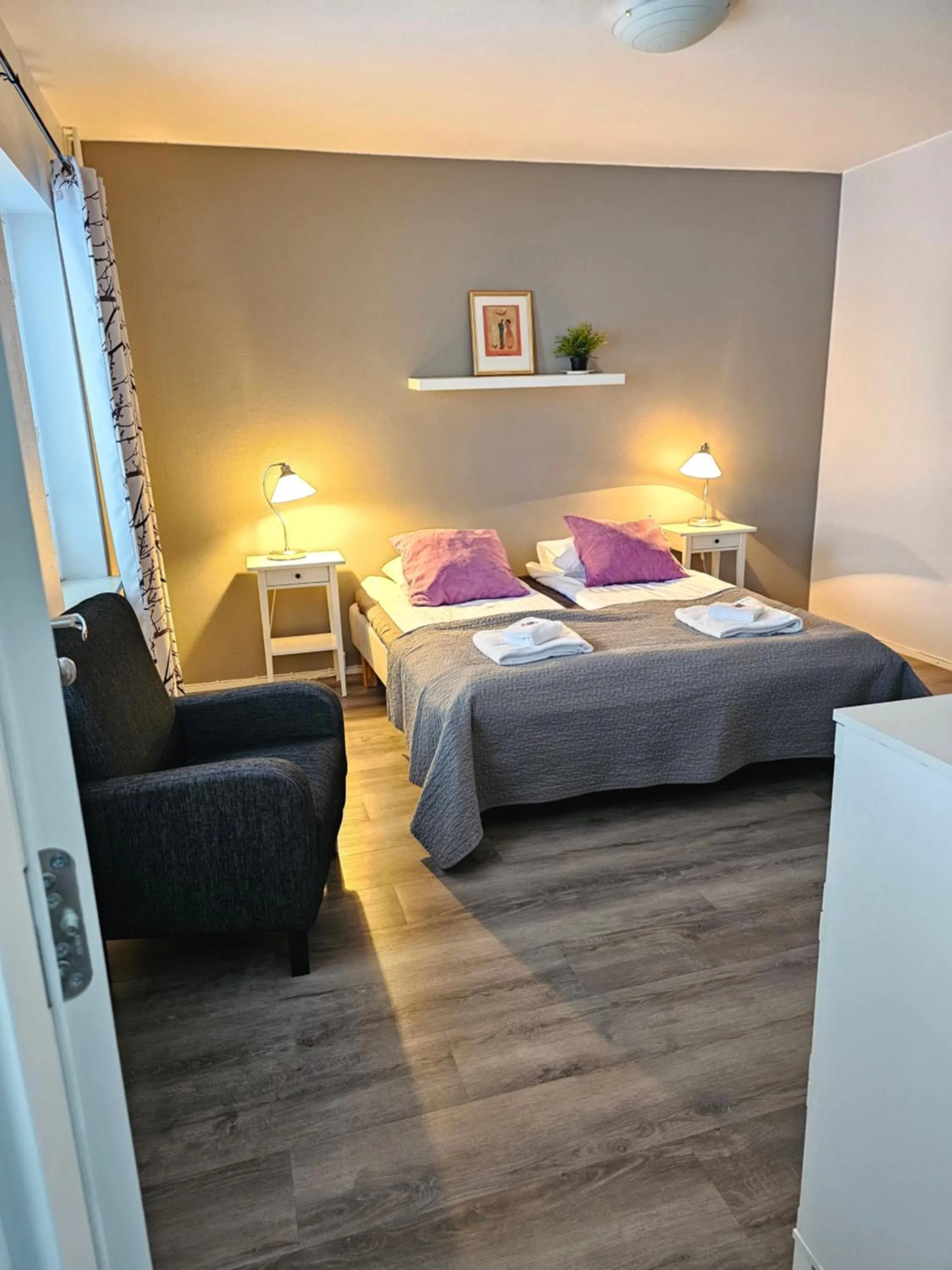 Bed in Kylpylähotelli Pohjanranta