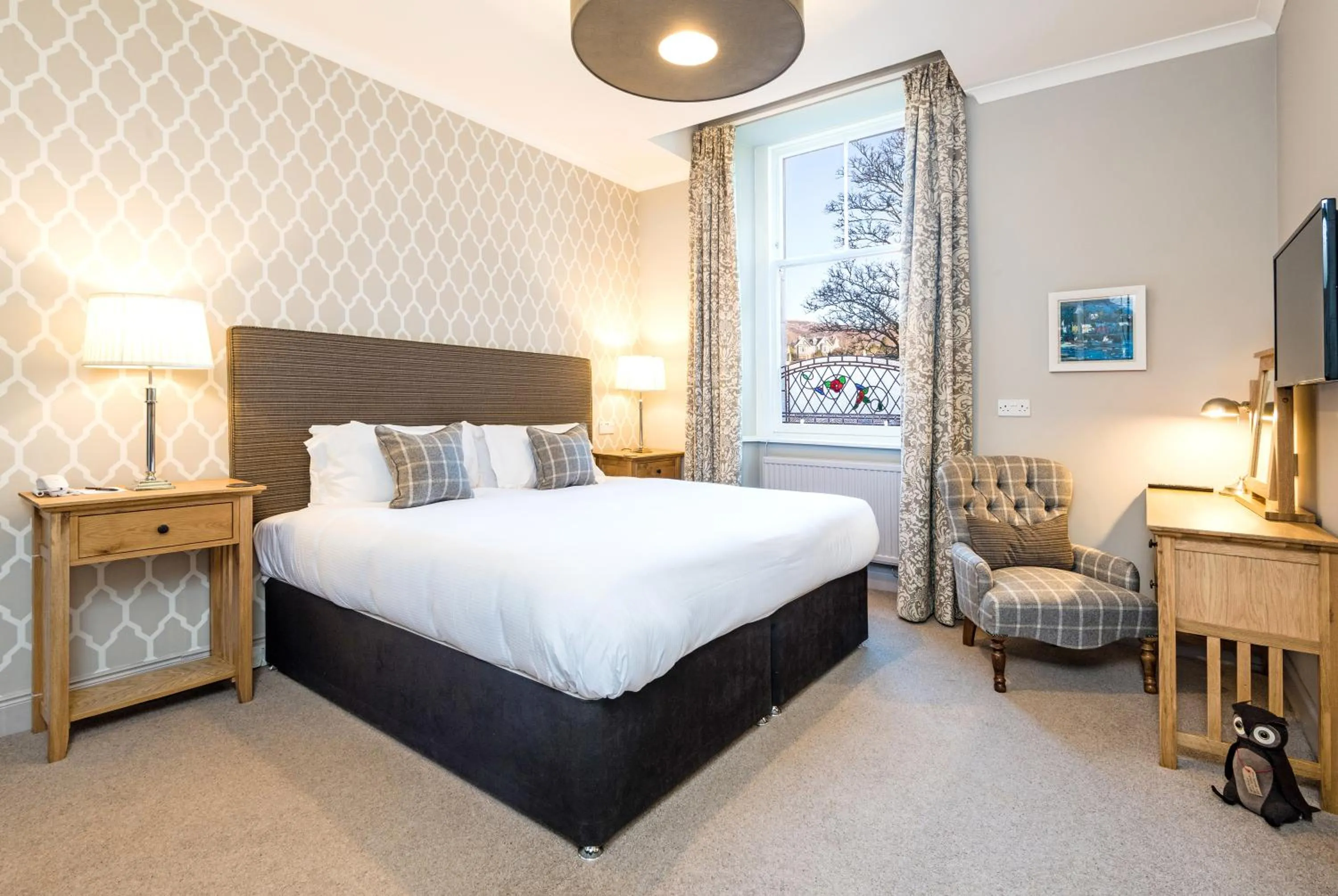 Bedroom, Bed in Knockendarroch Hotel