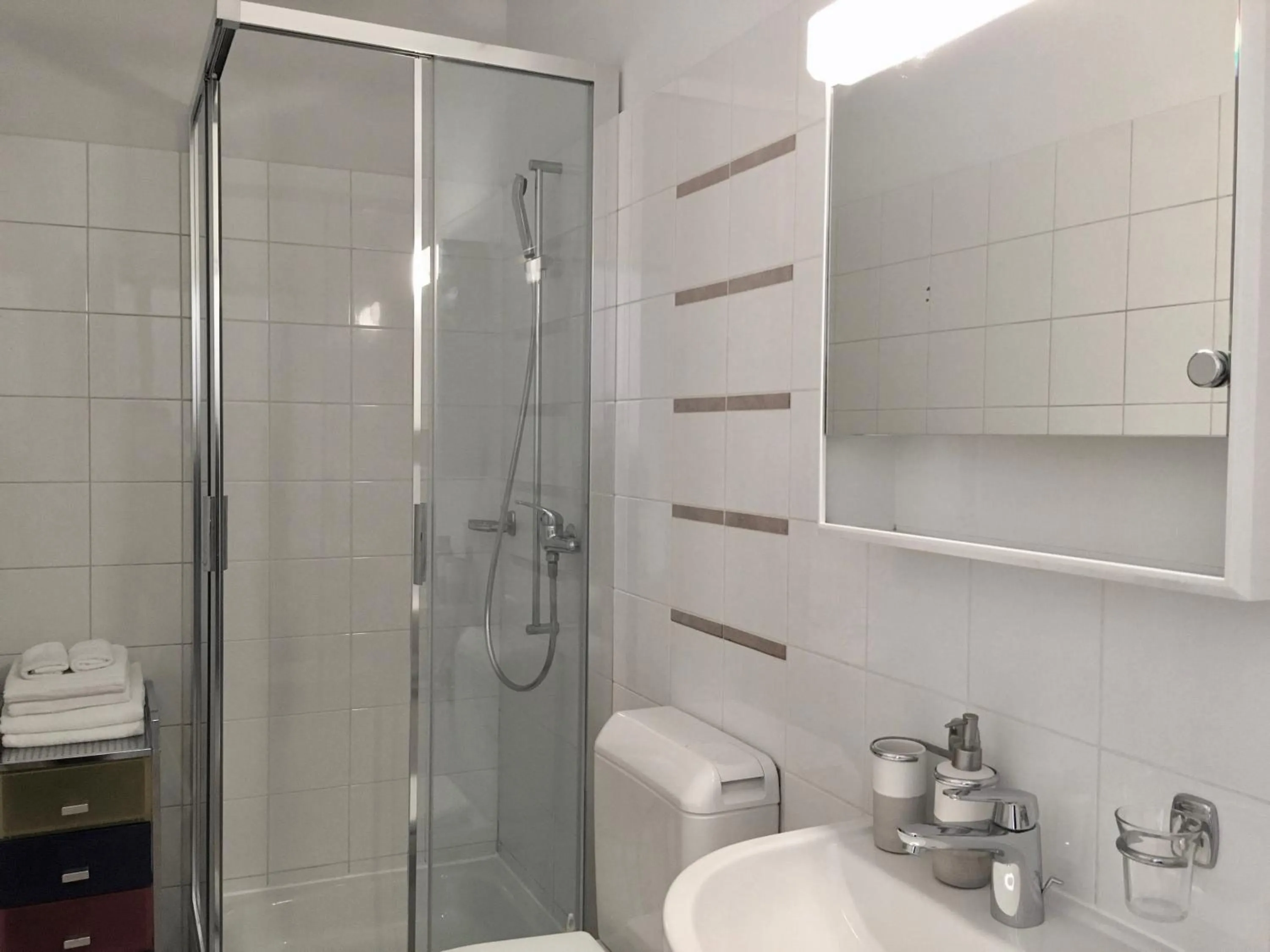 Shower in Great2Stay City Center Apartments Locarno