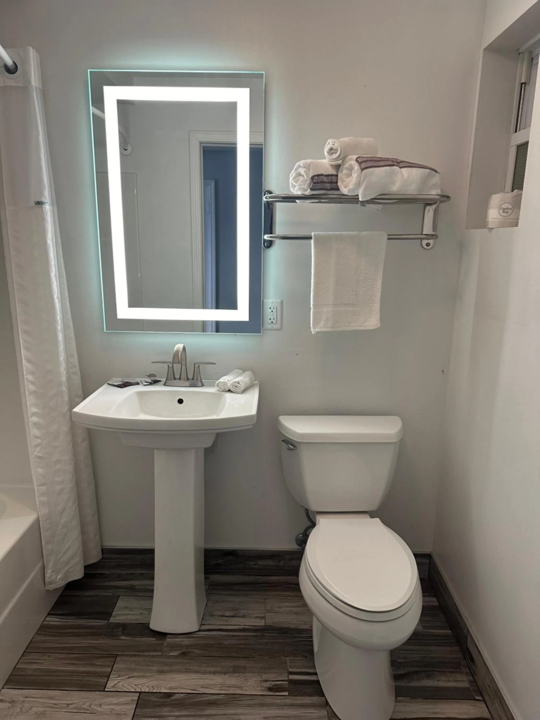 Toilet in Lake Erie Lodge