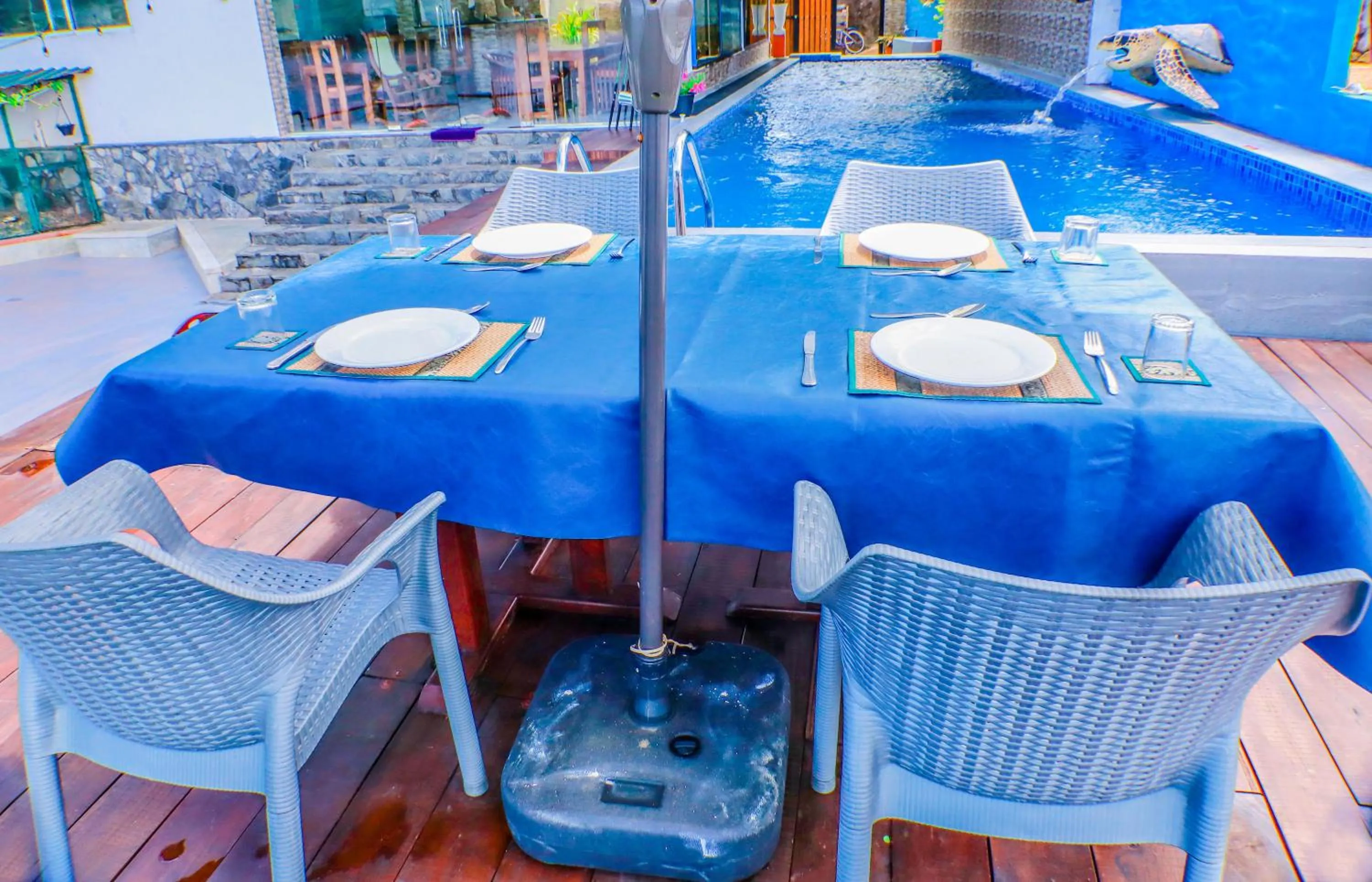 Dining area in Amber House Lanka