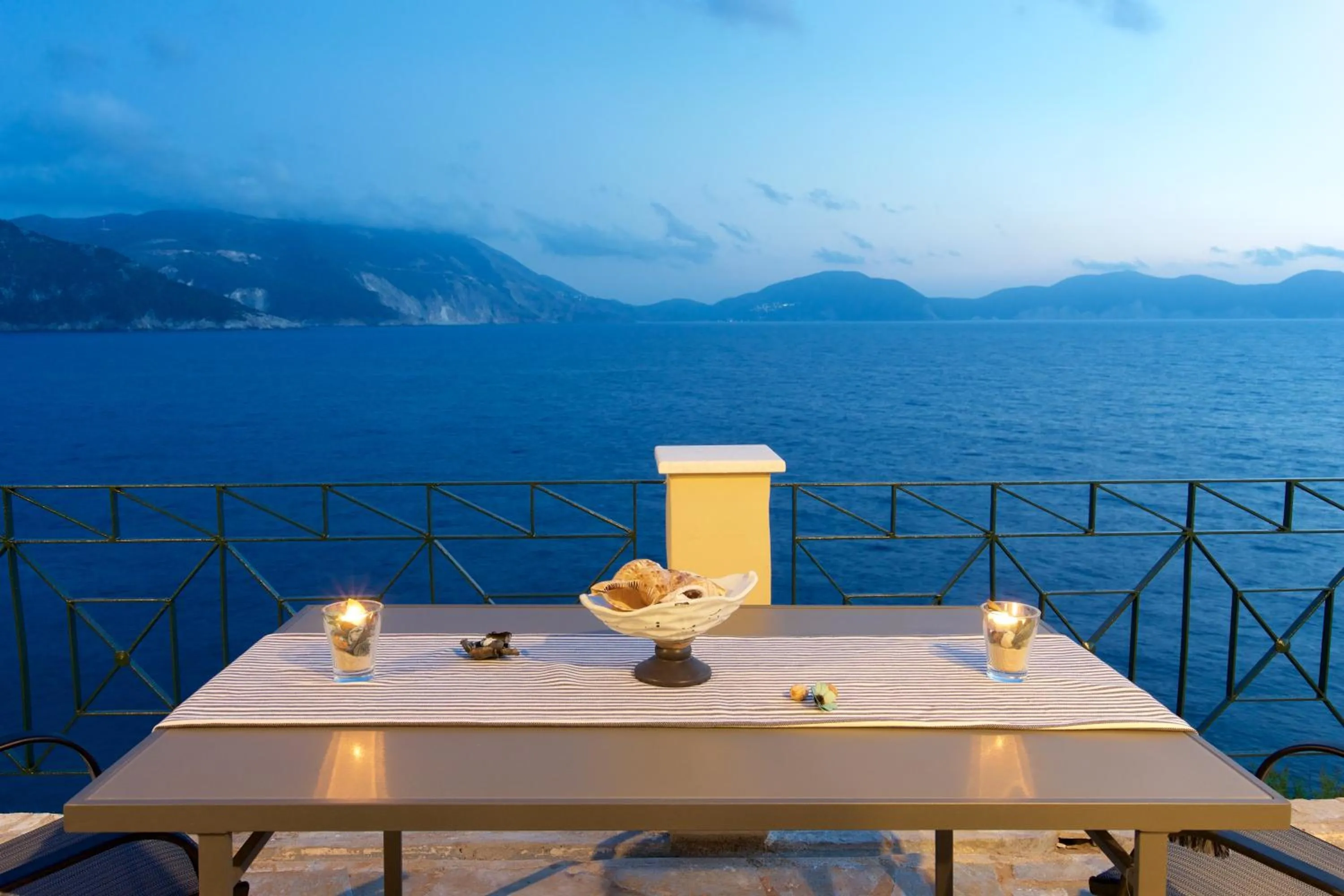 Balcony/Terrace in Villa Apoplous with pool