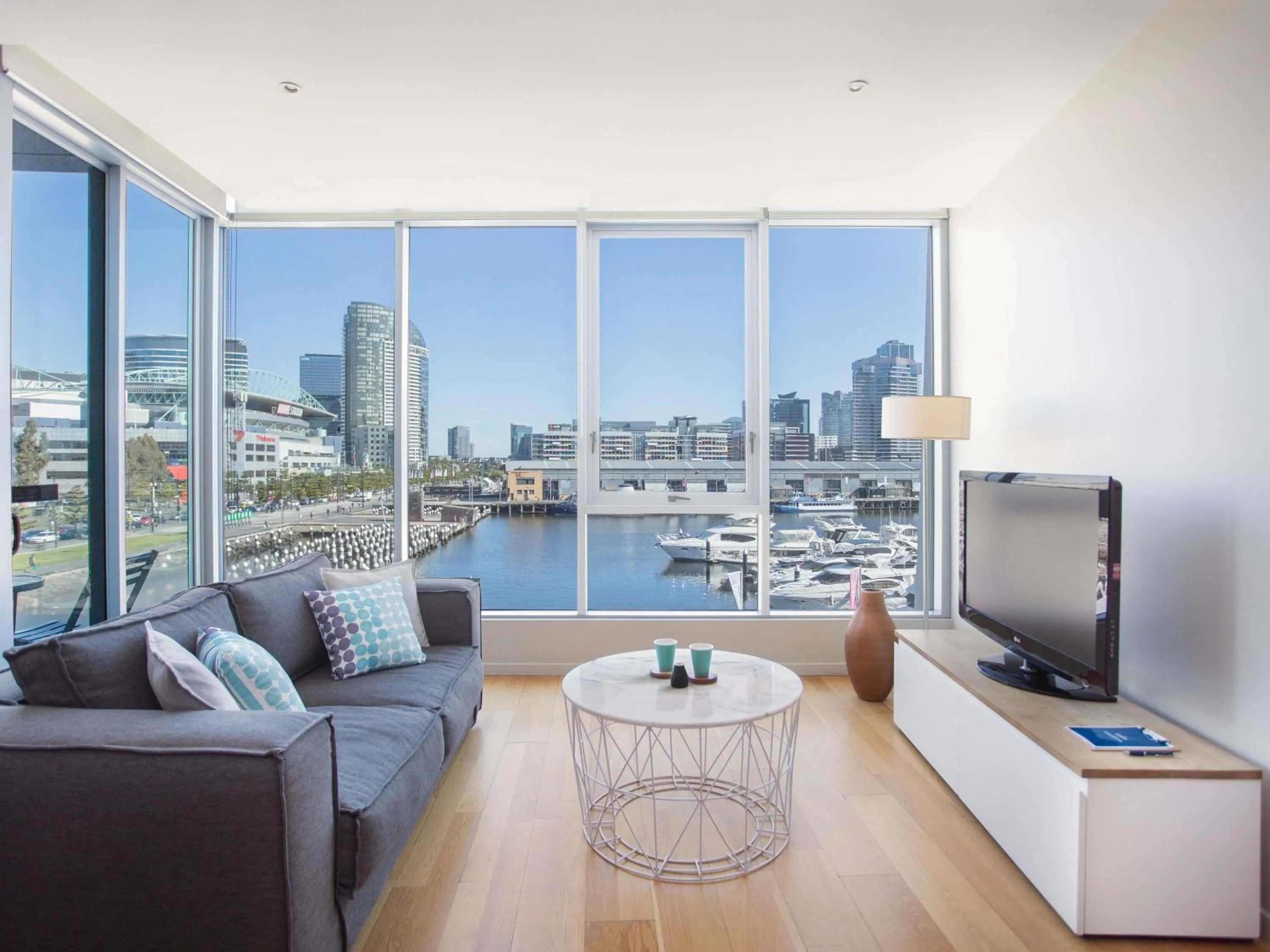 Bedroom in The Sebel Residences Melbourne Docklands Serviced Apartments