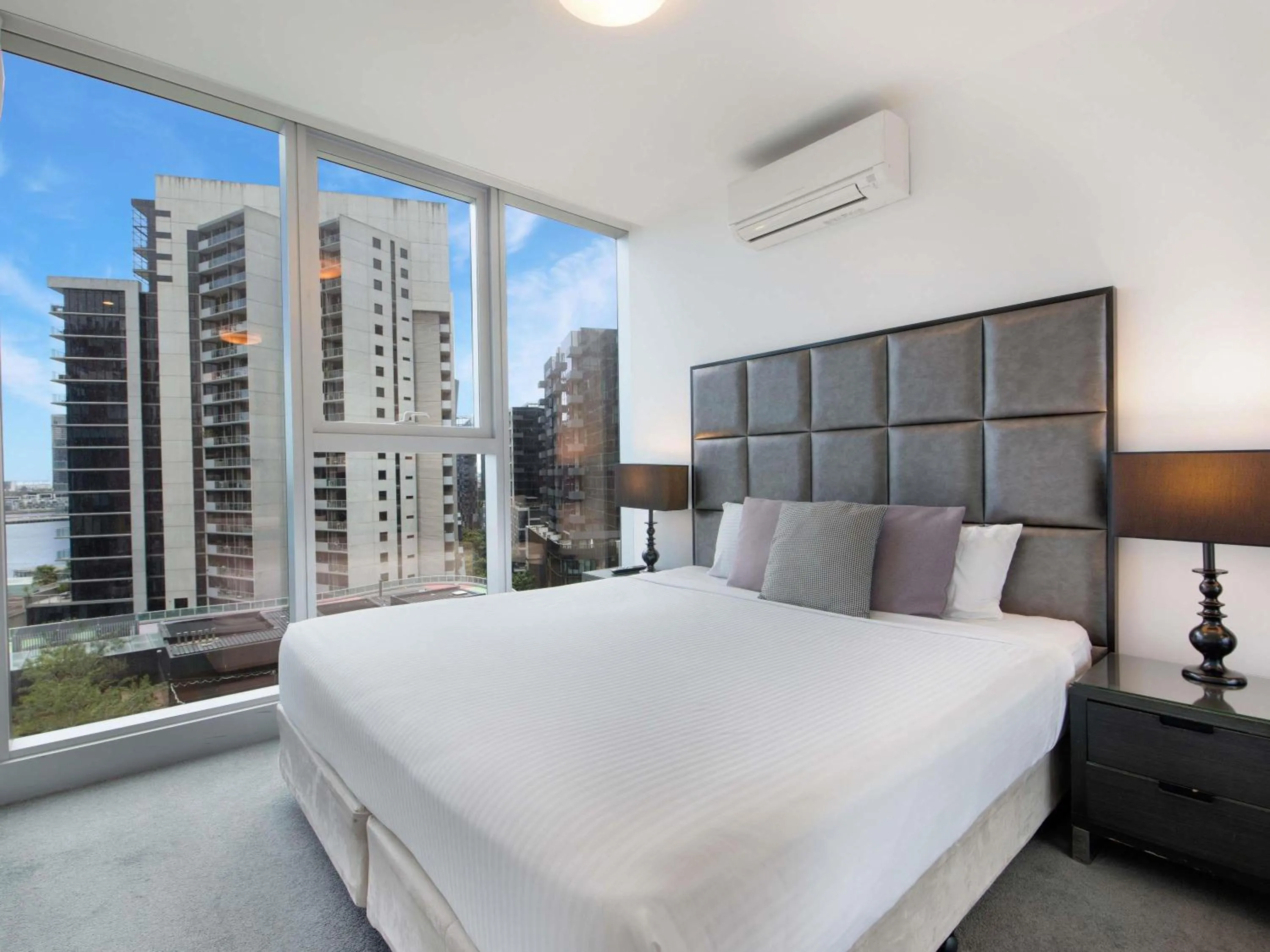 Bedroom, Bed in The Sebel Residences Melbourne Docklands Serviced Apartments
