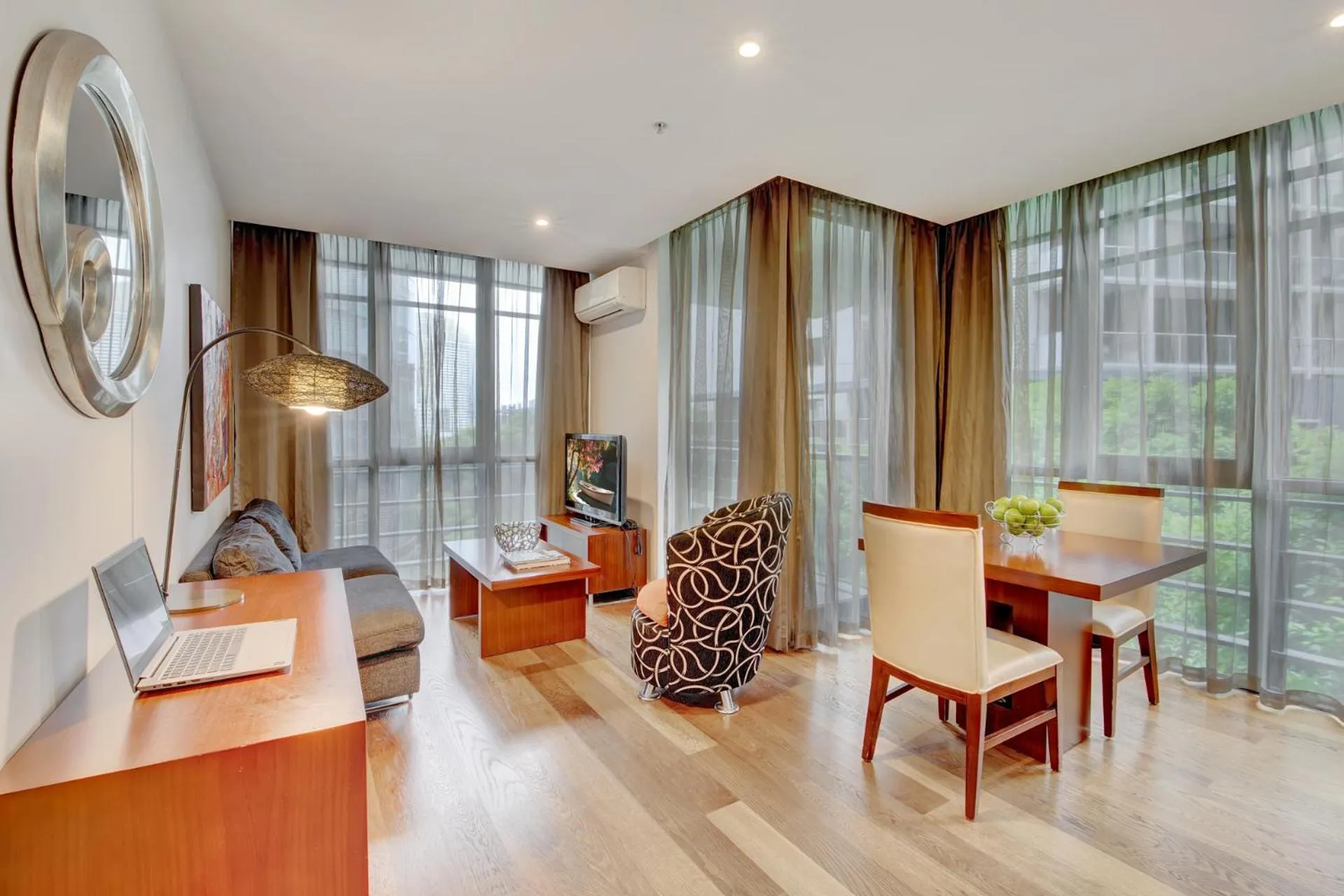 Living room in The Sebel Residences Melbourne Docklands Serviced Apartments