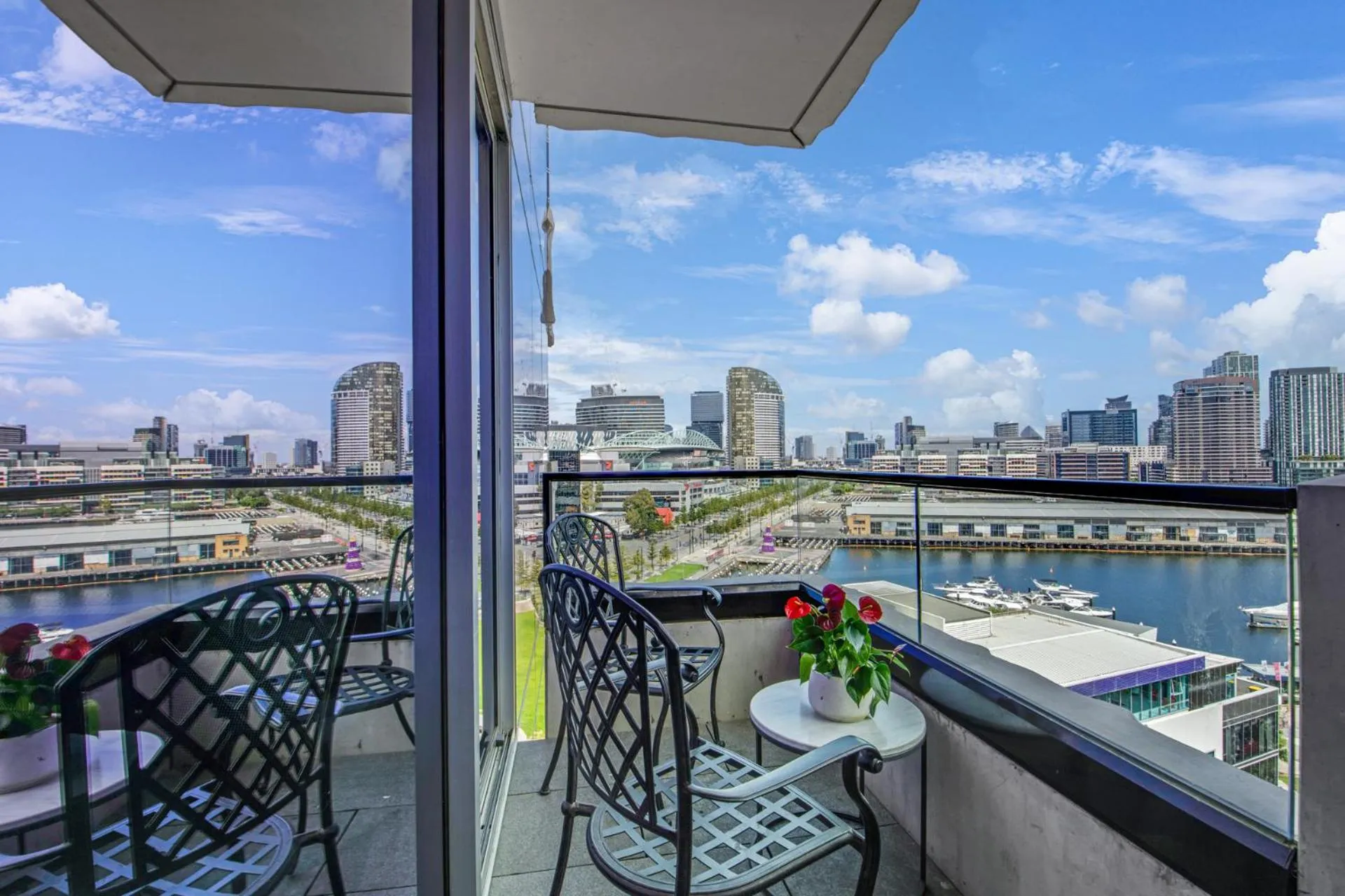 Balcony/Terrace in The Sebel Residences Melbourne Docklands Serviced Apartments