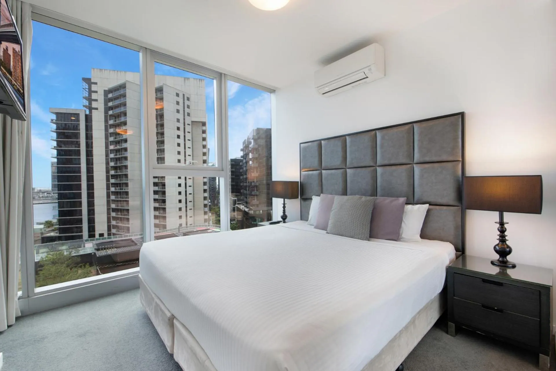 Bedroom, Bed in The Sebel Residences Melbourne Docklands Serviced Apartments