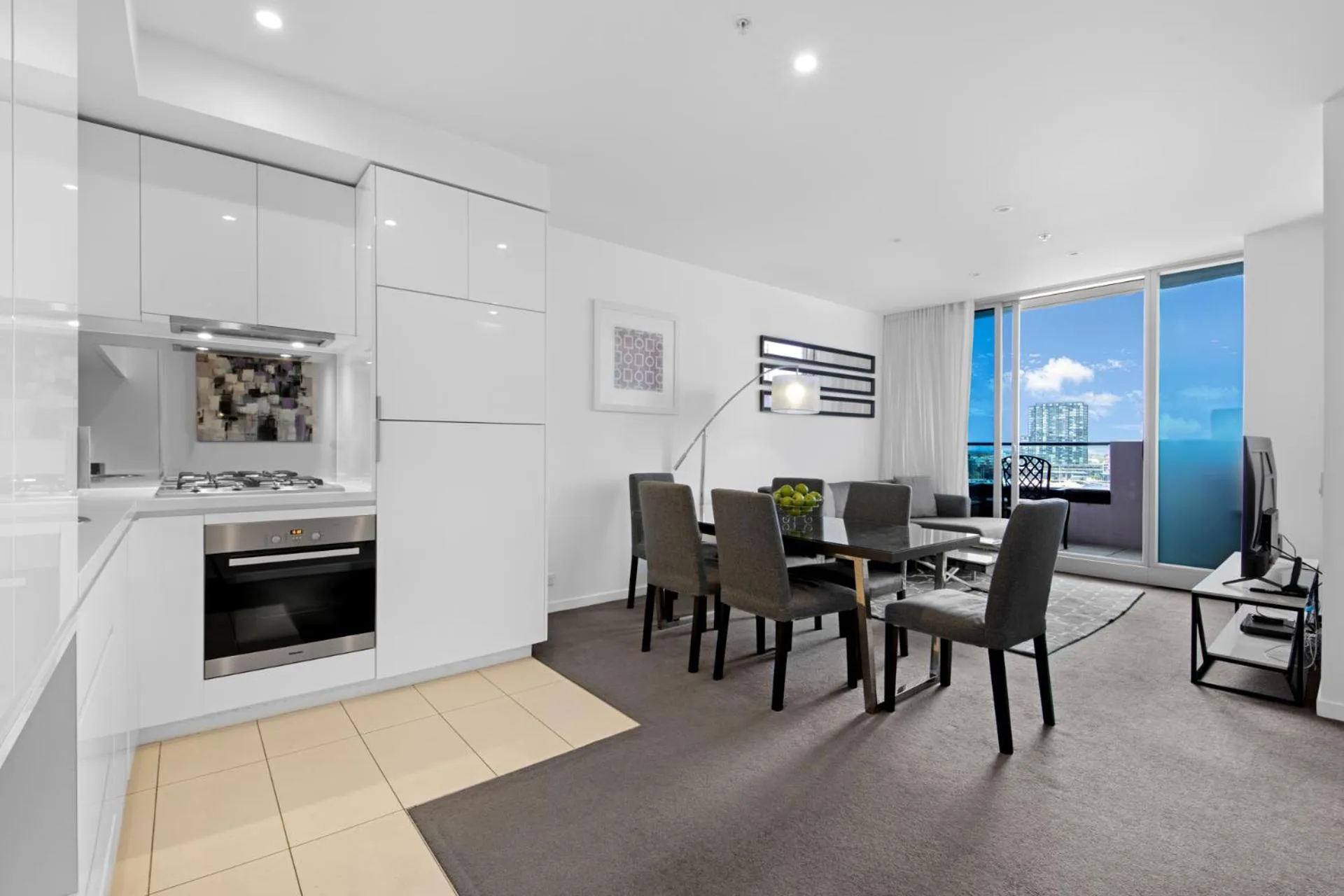 Dining area in The Sebel Residences Melbourne Docklands Serviced Apartments