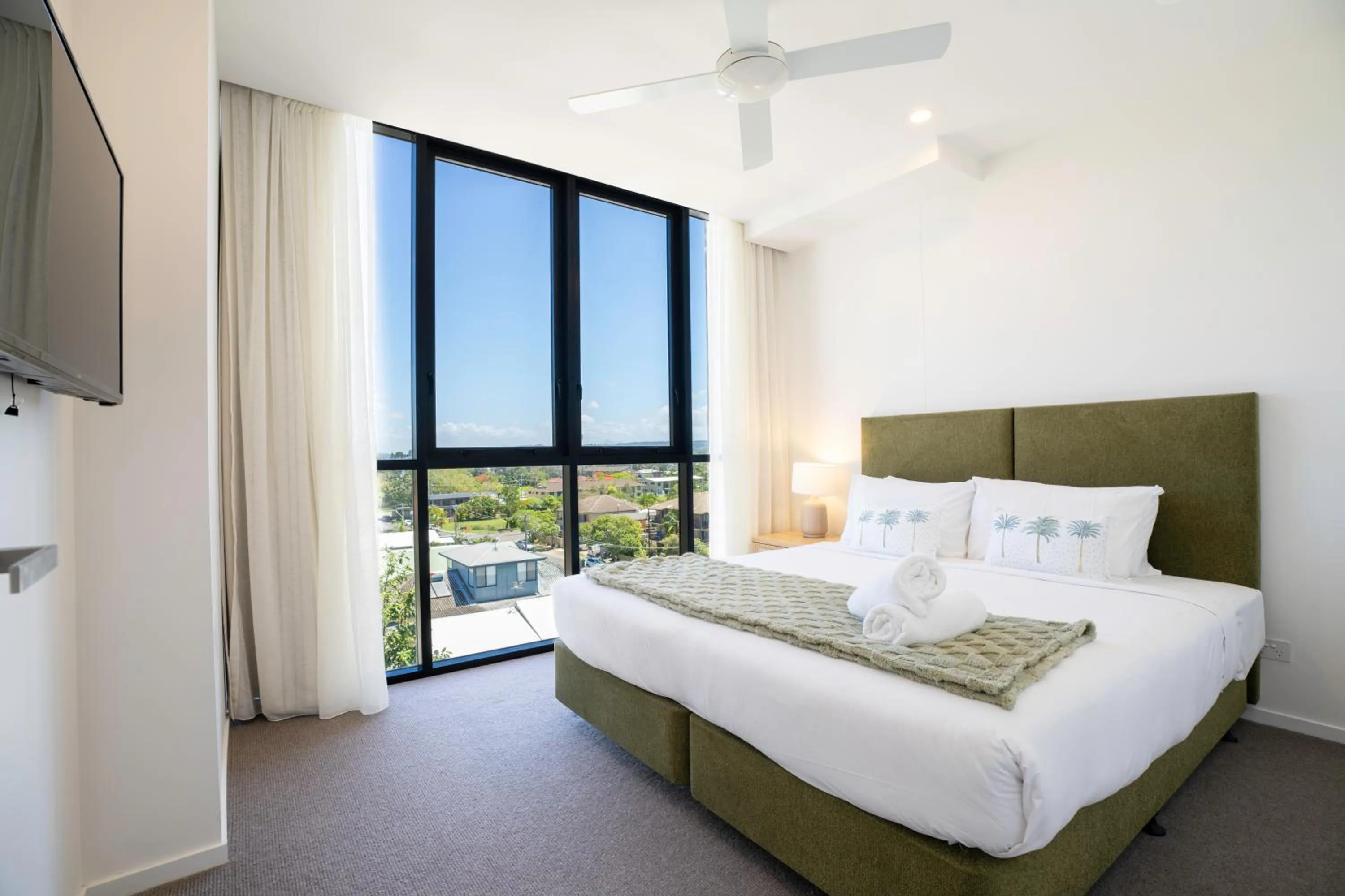 Bed in Iconic Kirra Beach Resort