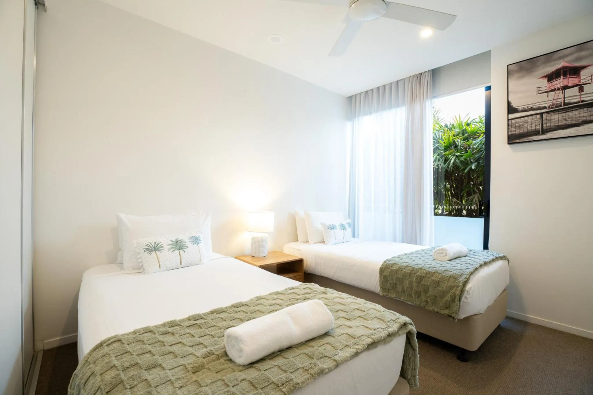 Bed in Iconic Kirra Beach Resort