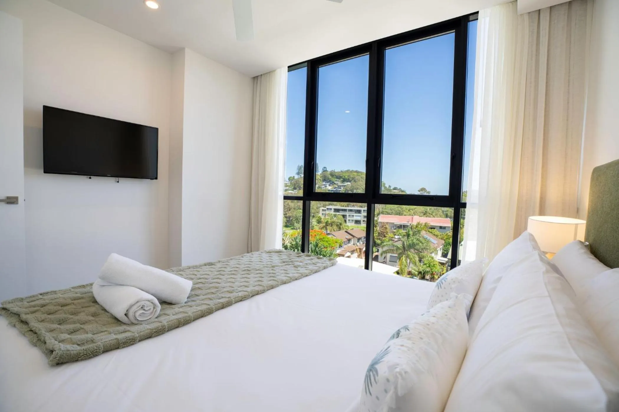Bed in Iconic Kirra Beach Resort