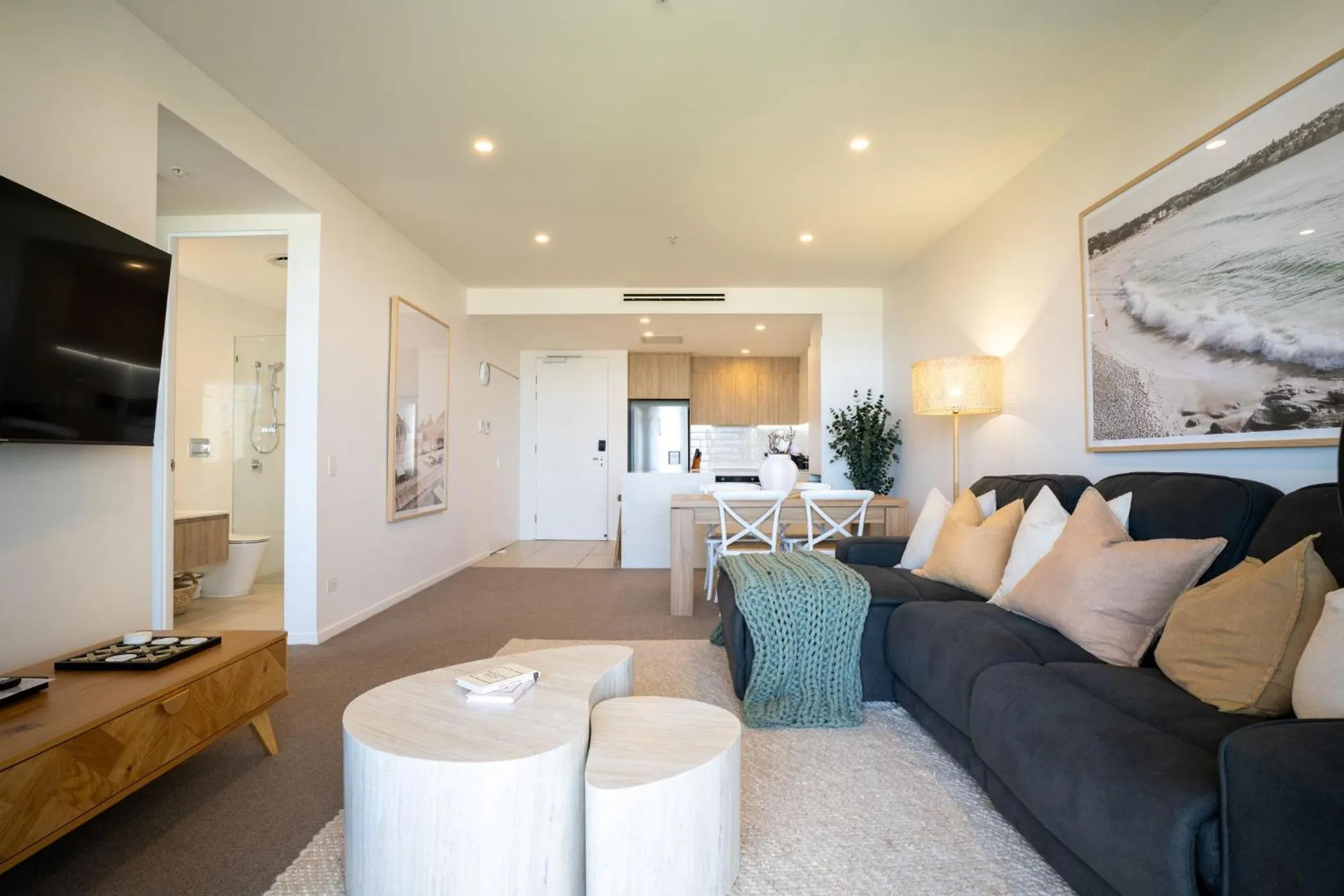 Living room in Iconic Kirra Beach Resort