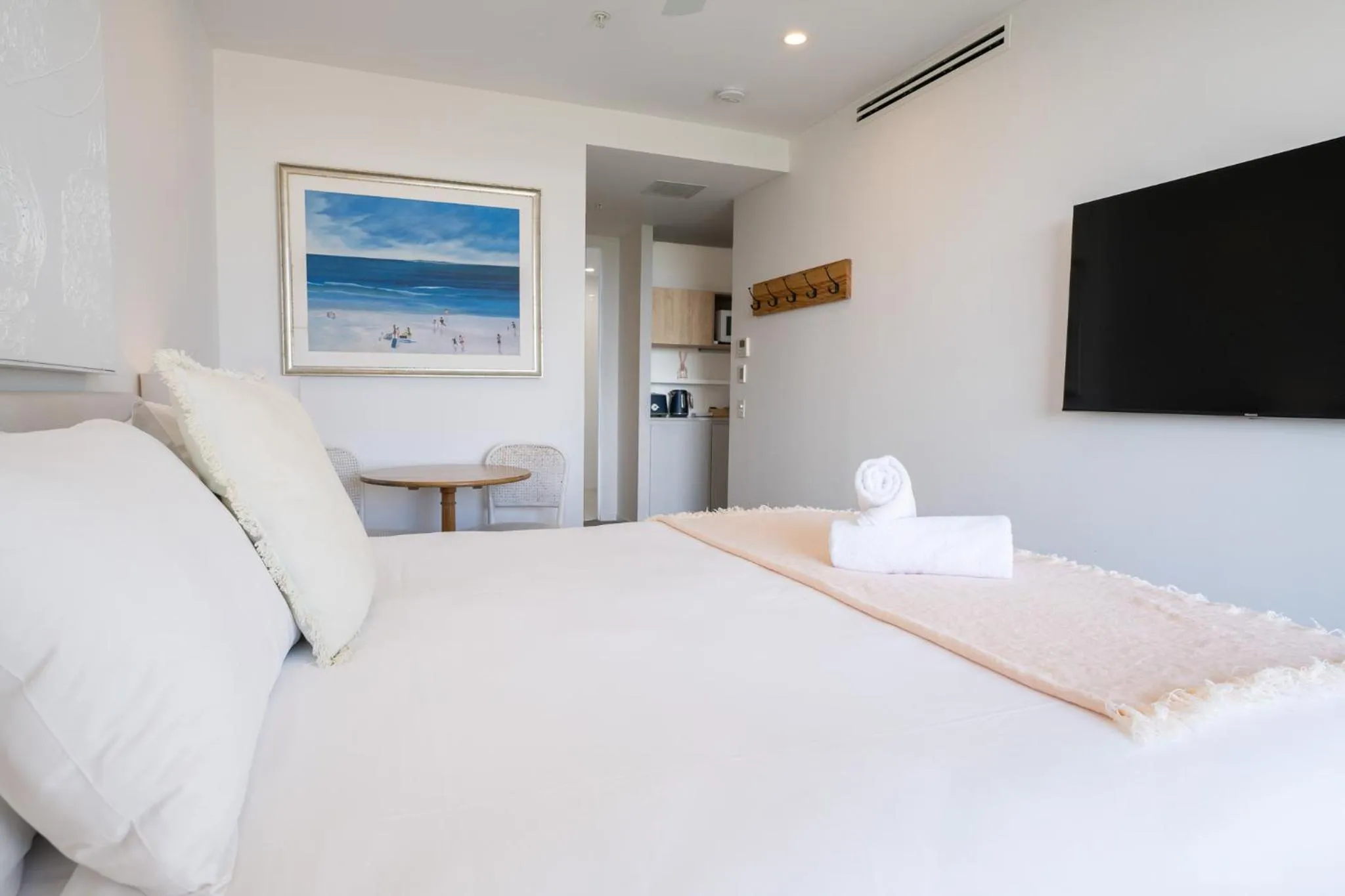 Bed in Iconic Kirra Beach Resort