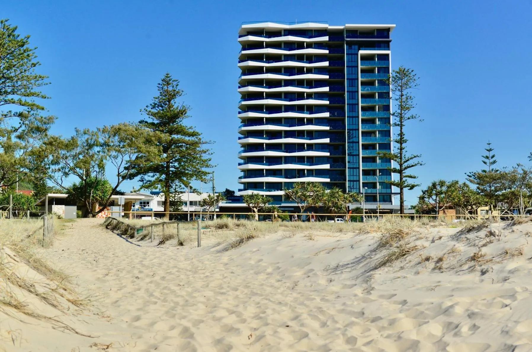 Property building in Iconic Kirra Beach Resort